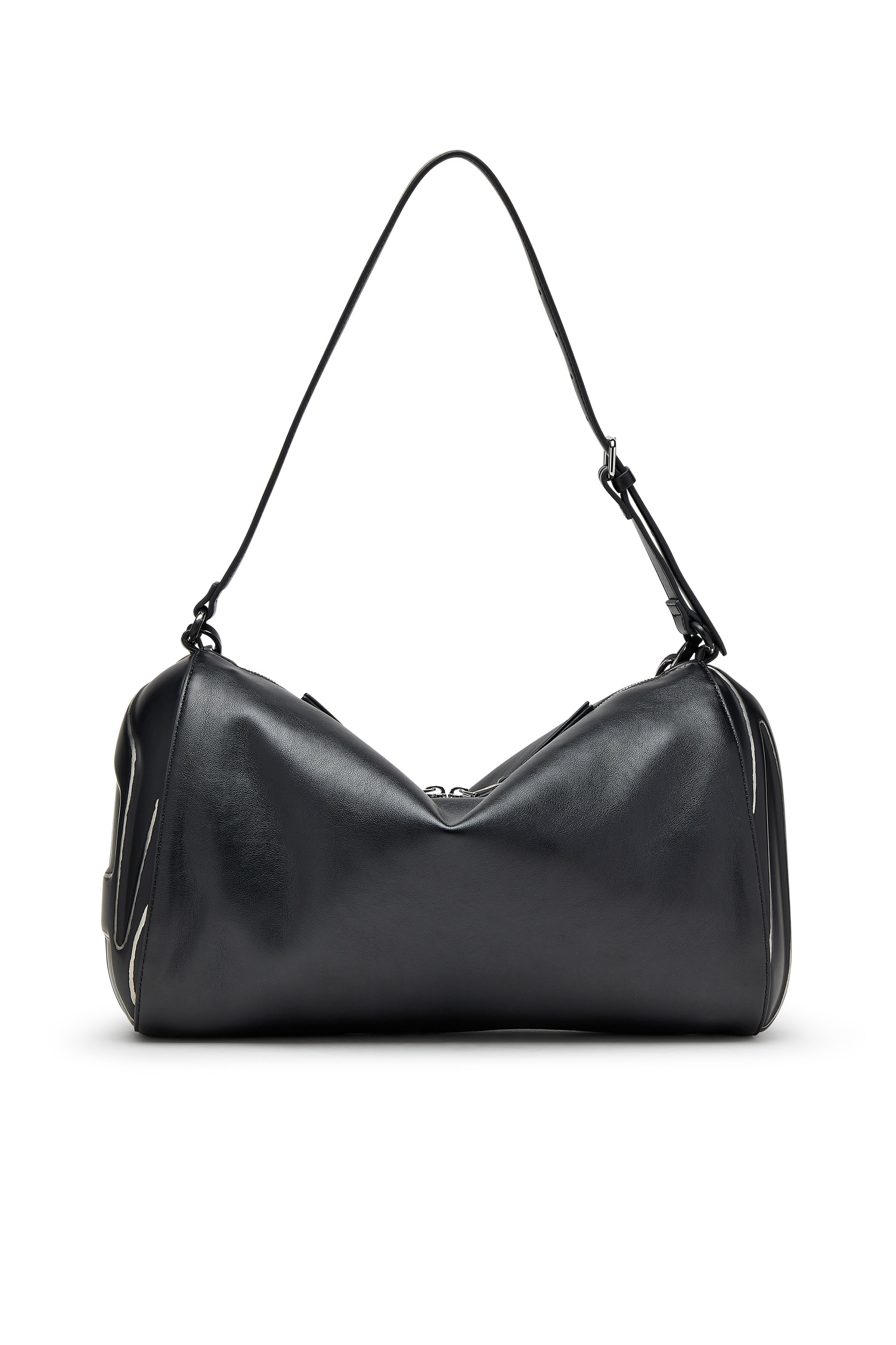 Diesel - LOAD-D SHOULDER BAG X, Load-D-Borsa a spalla in PU laminato spazzolato Unisex in Nero - 3