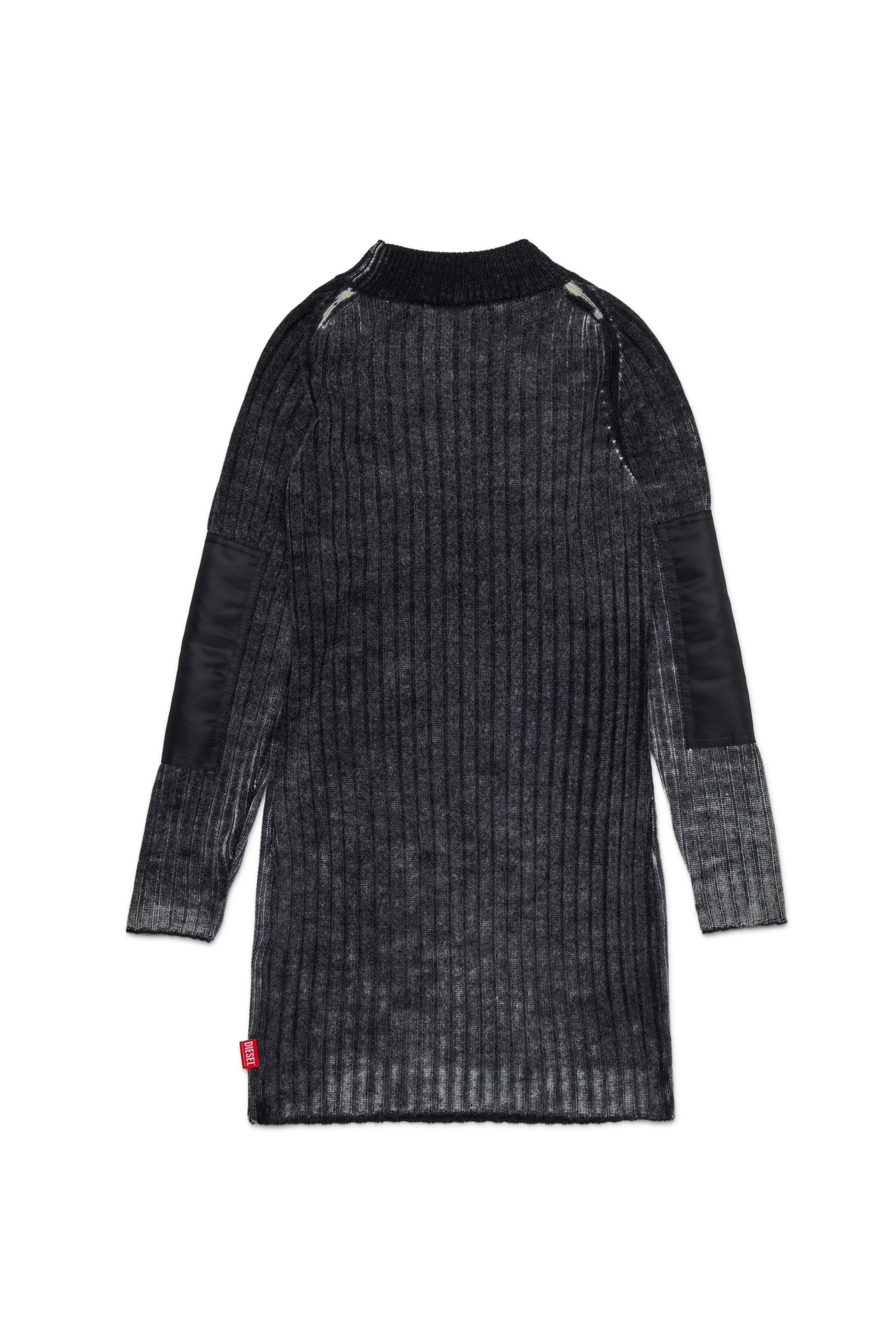 Diesel - DMARTISTA, Robe en laine avec empiècement en nylon Femme in Noir - 2