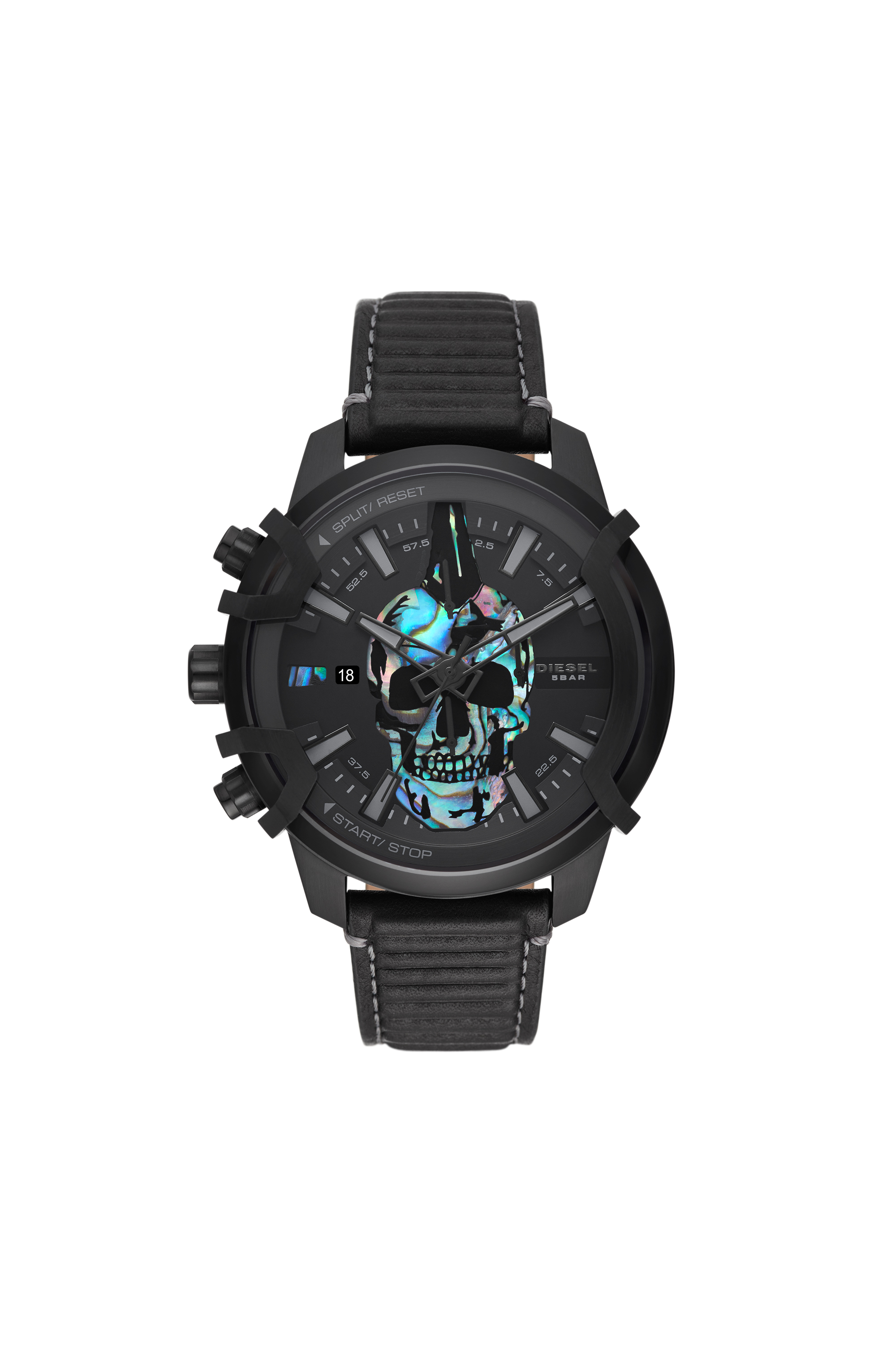 Diesel - DZ4576, Orologio Griffed con cinturino in pelle Uomo in Nero - 1
