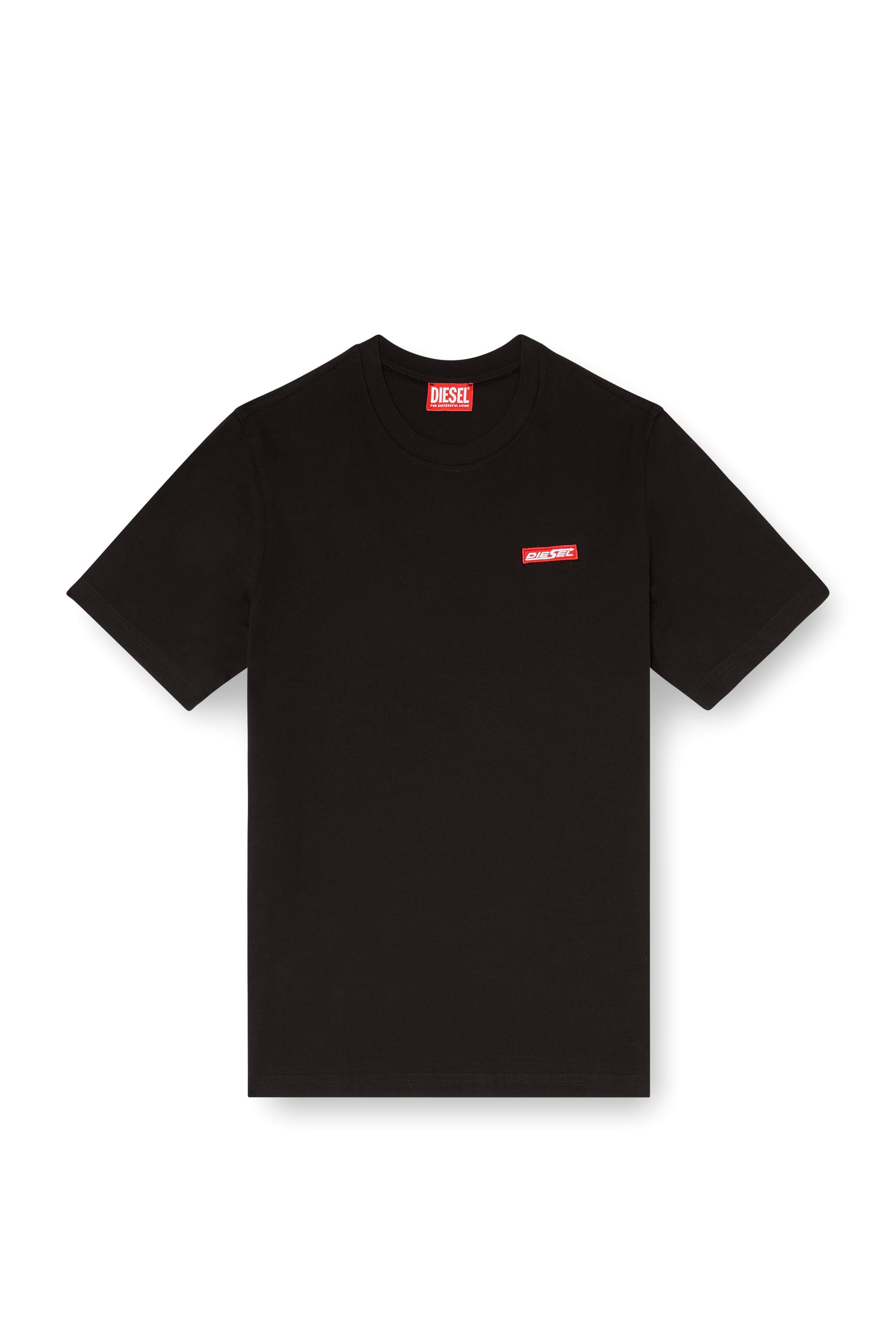 Diesel - T-ADJUST-AA12, Herren T-Shirt aus Baumwolle mit Logo patch in Schwarz - 3