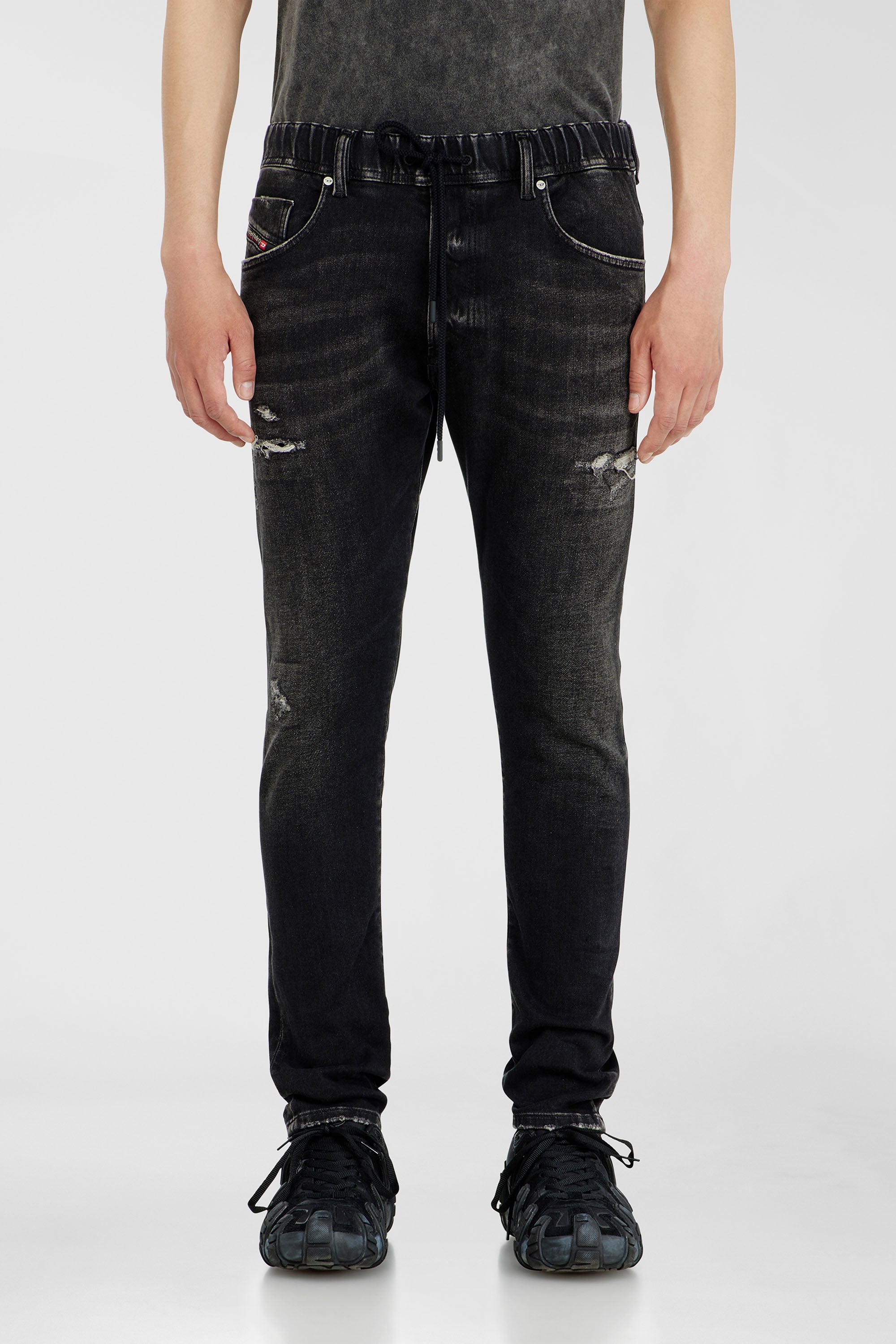 Diesel - Regular 2030 D-Krooley Joggjeans&reg; 09Q22 Uomo, Nero/Grigio scuro - Image 1