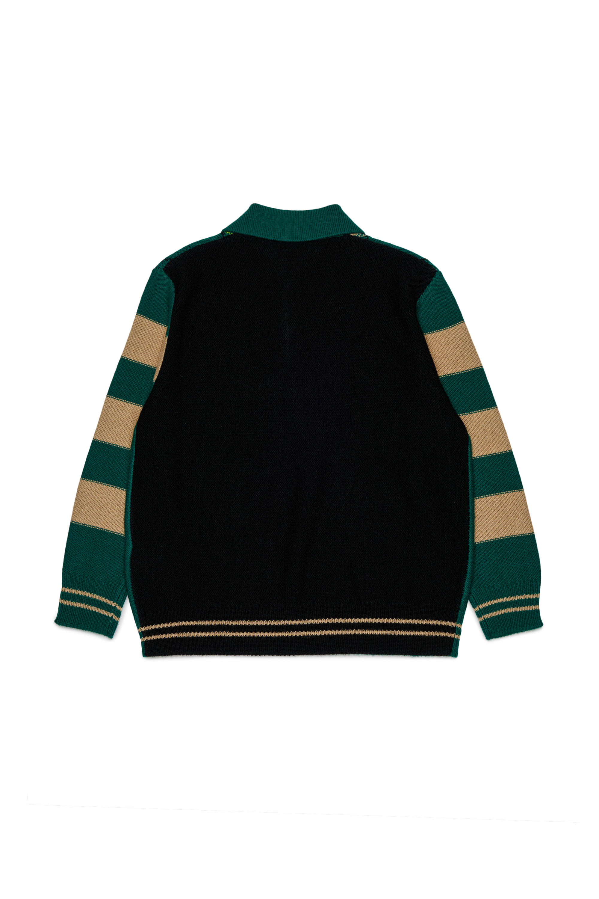 Diesel - KROMBY OVER, Pull en maille m&eacute;lang&eacute;e avec motif argyle Mixte in Vert - 2
