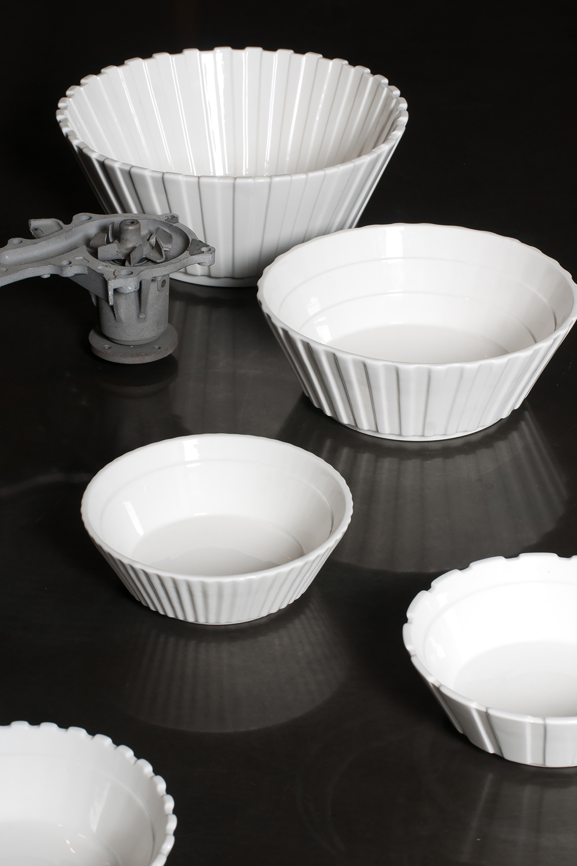 Diesel - 10980 MACHINE COLLEC, Unisex Salatschüssel aus Porzellan, ø 22 cm in Weiß - 4