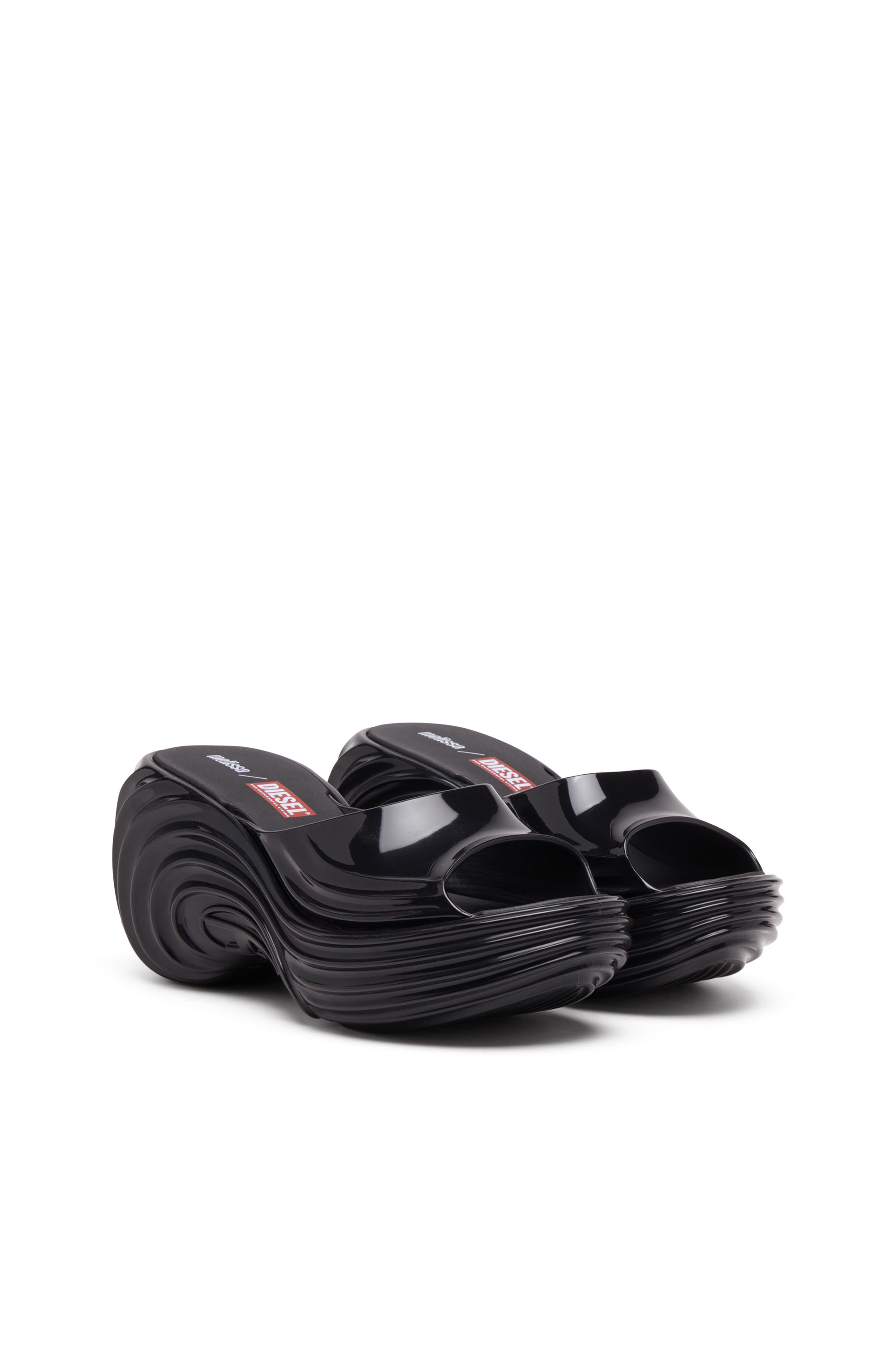 Diesel - MELISSA QUANTUM PLATFORM, Damen Plateau-Pantolette aus Melflex® in Schwarz - 3
