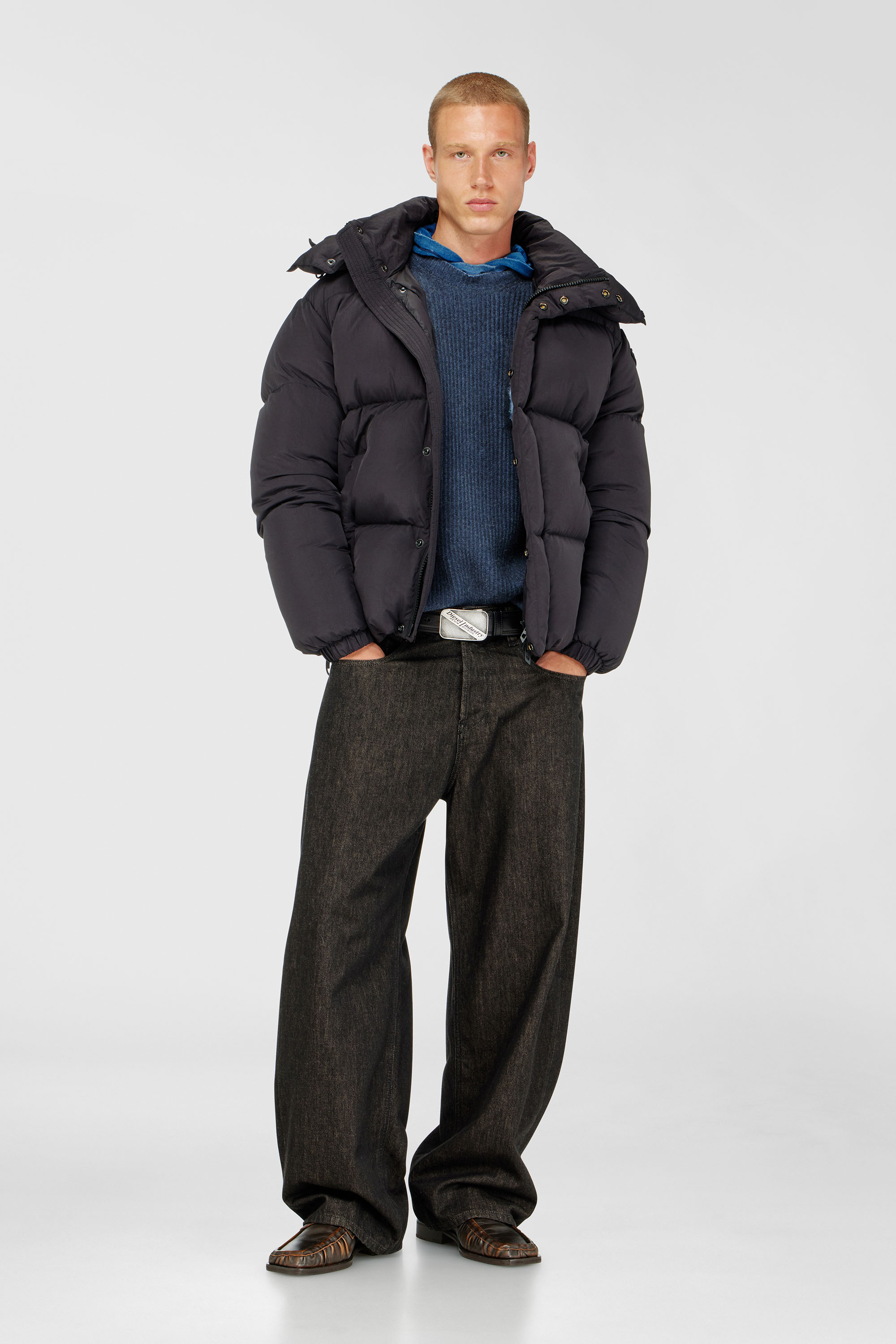 Diesel - W-ROLFYS-WRD, Piumino trapuntato in Taslan con trattamento ViralOff&reg; Uomo in Grigio - 2