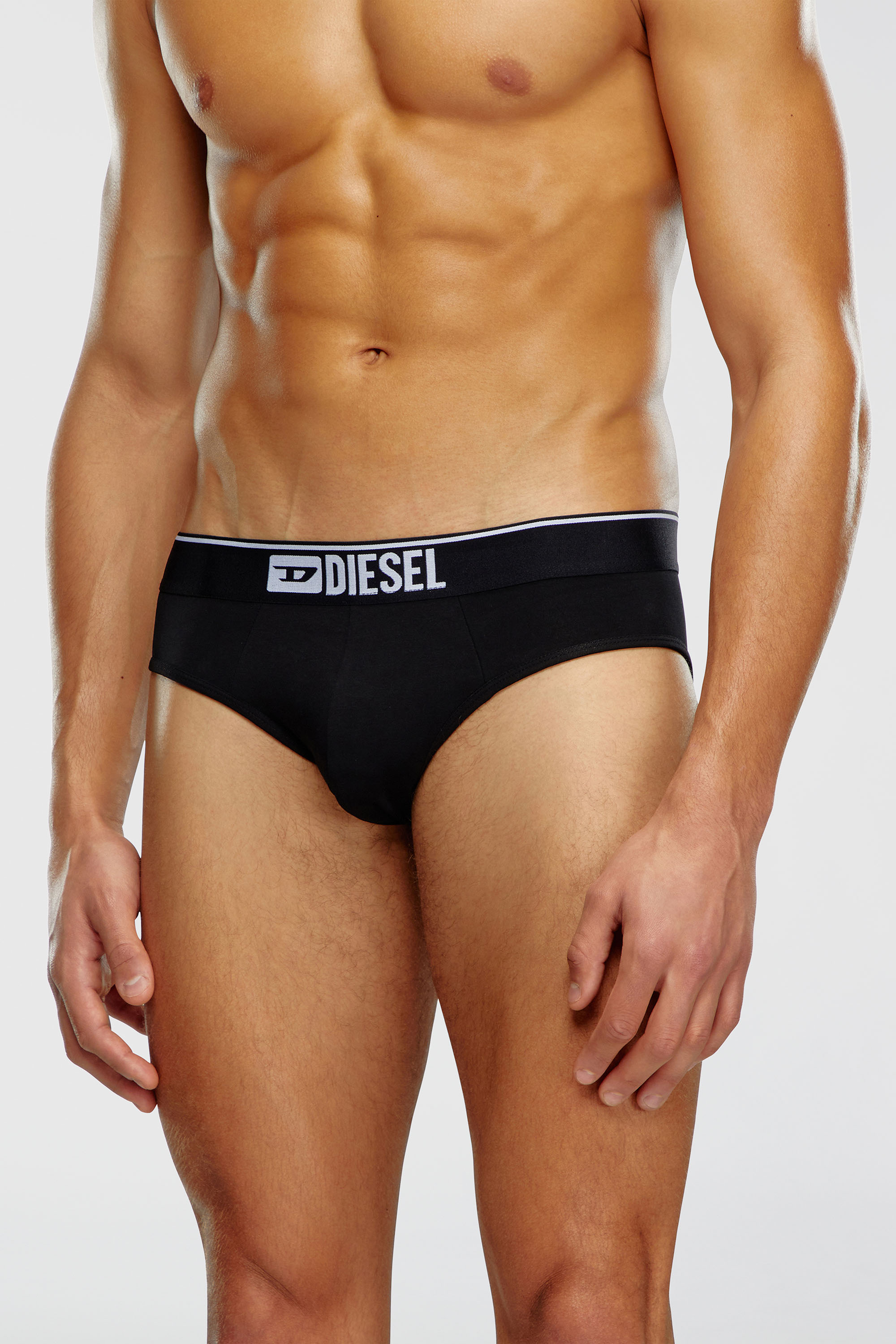 Diesel - UMBR-ANDRETHREEPACK, Set da tre slip tinta unita con logo Uomo in Nero - 2