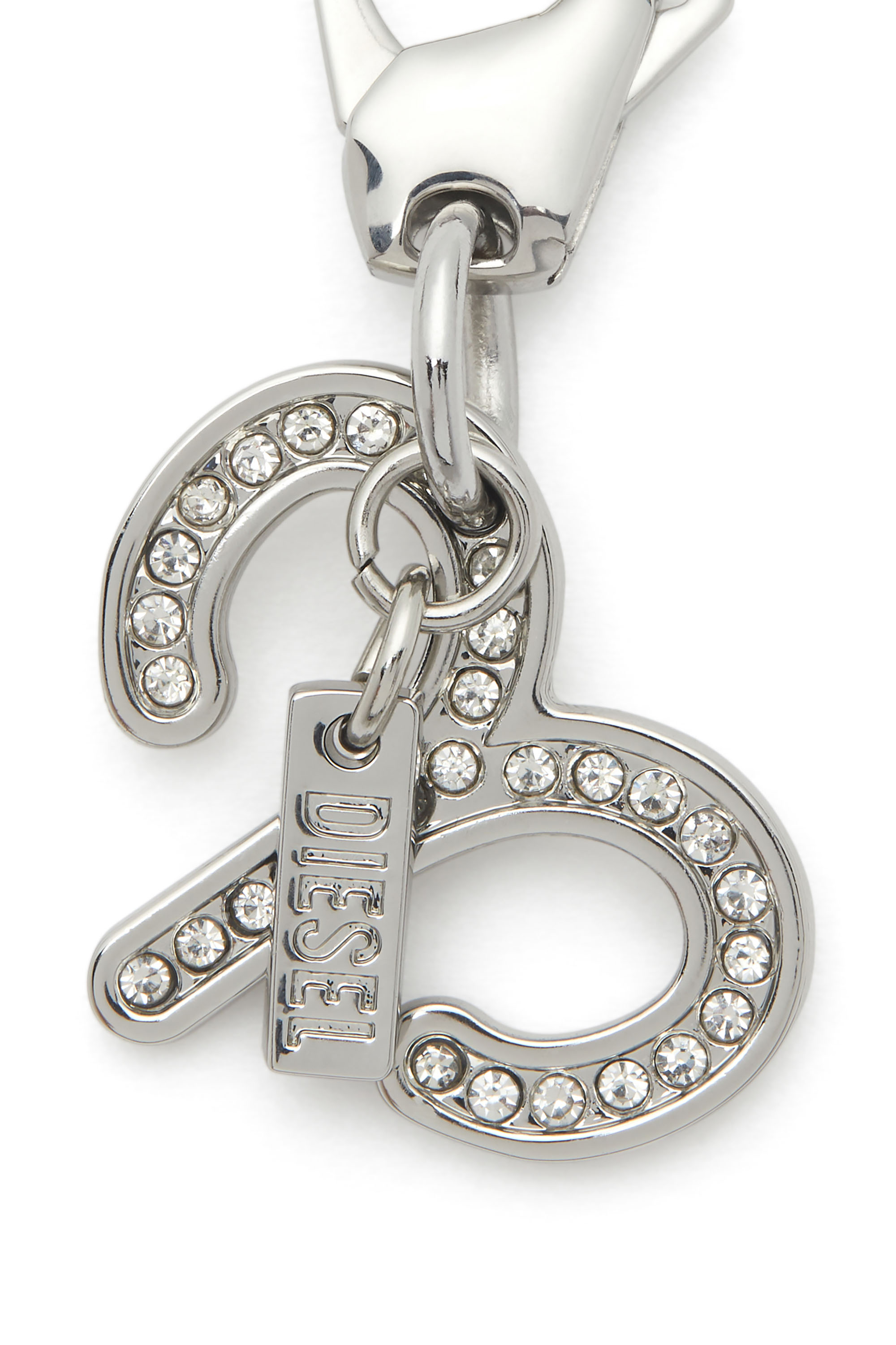 Diesel - CHARM ARIES, Pendentif bélier en métal avec strass Mixte in Gris argenté - 2