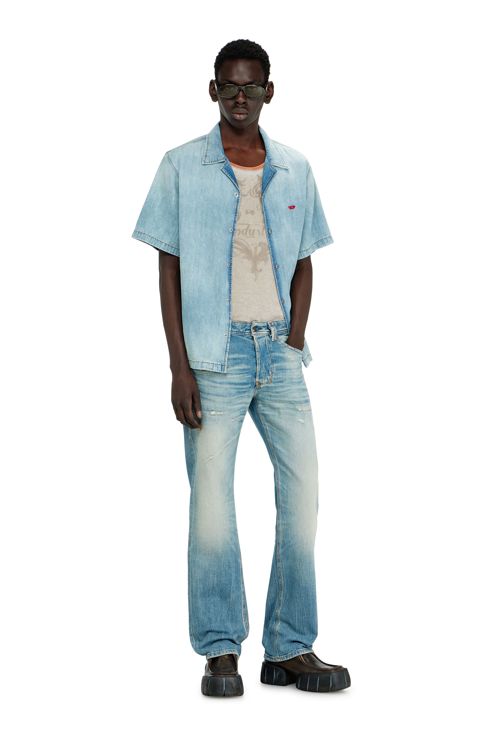 Diesel - Regular Jeans 1985 Larkee 09P33 Homme, Bleu Clair - Image 3