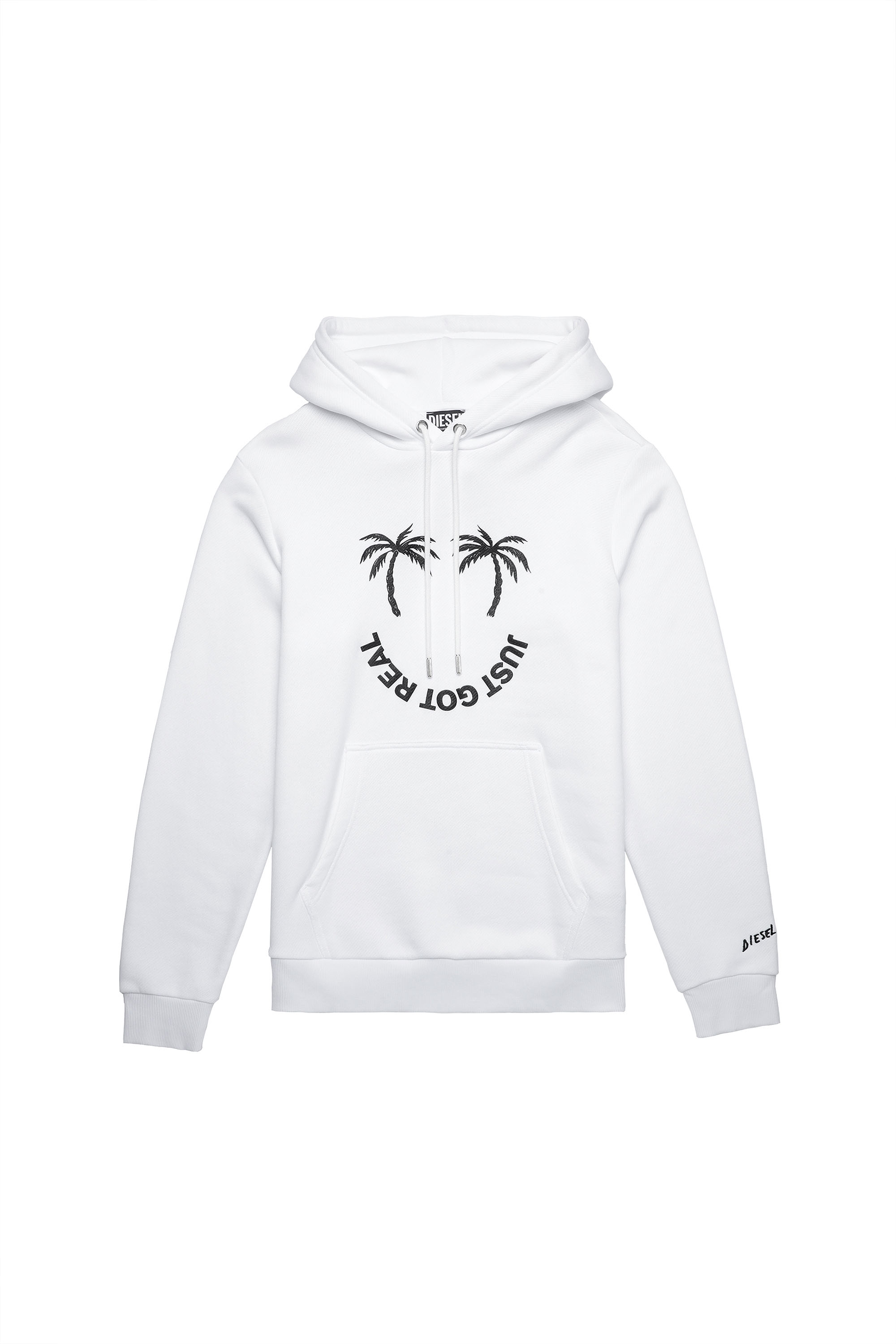 S-GIRK-HOOD-B1, Blanc - Pull Cotton