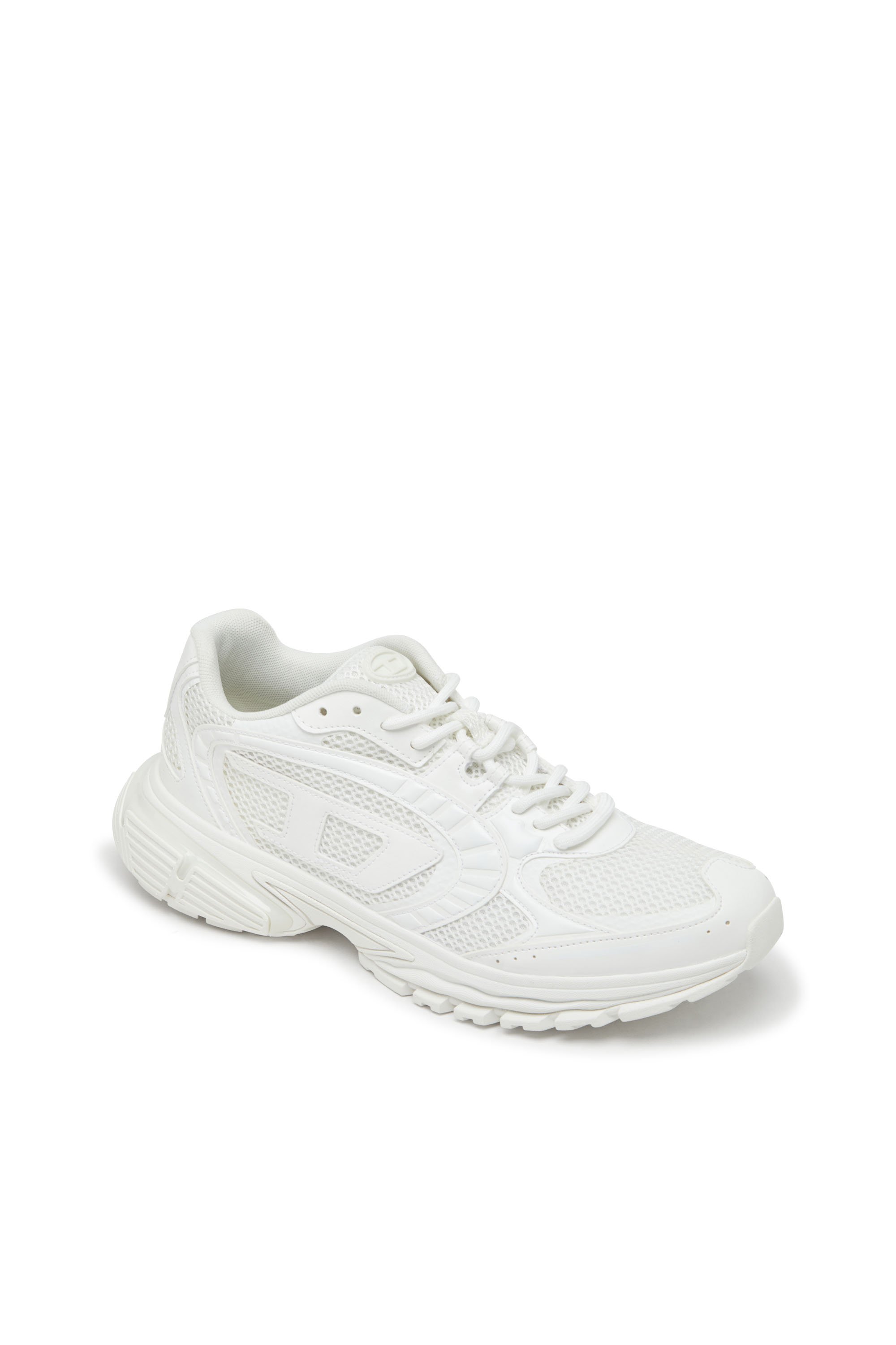 Diesel - S-PRO-V-DENSE LOW W, Sneakers en mesh monochrome avec logo Oval D Femme in Blanc - 6