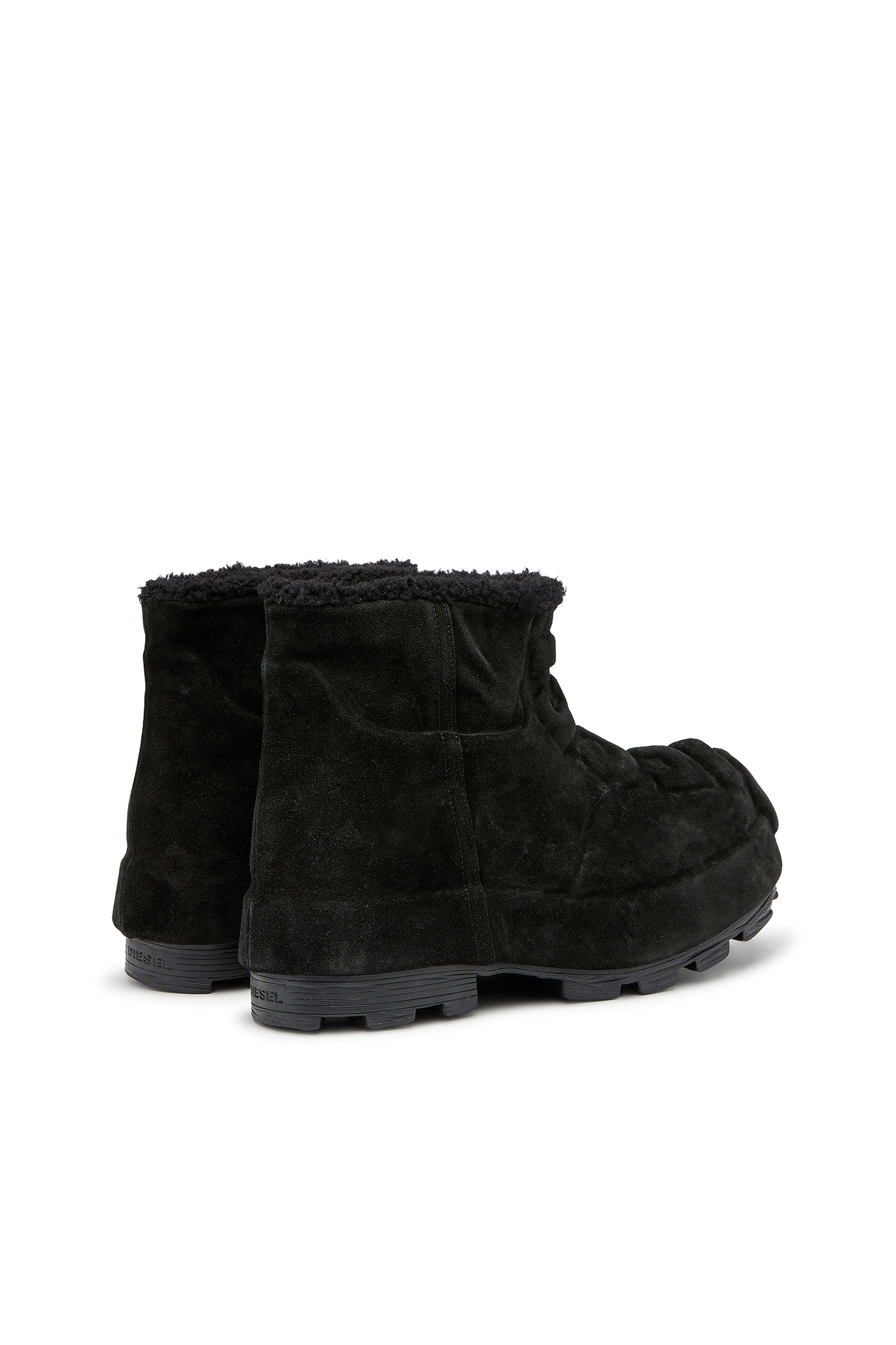 Diesel - D-HAMMER CH MD, D-Hammer-Stivaletti in suede con logo a rilievo Unisex in Nero - 3