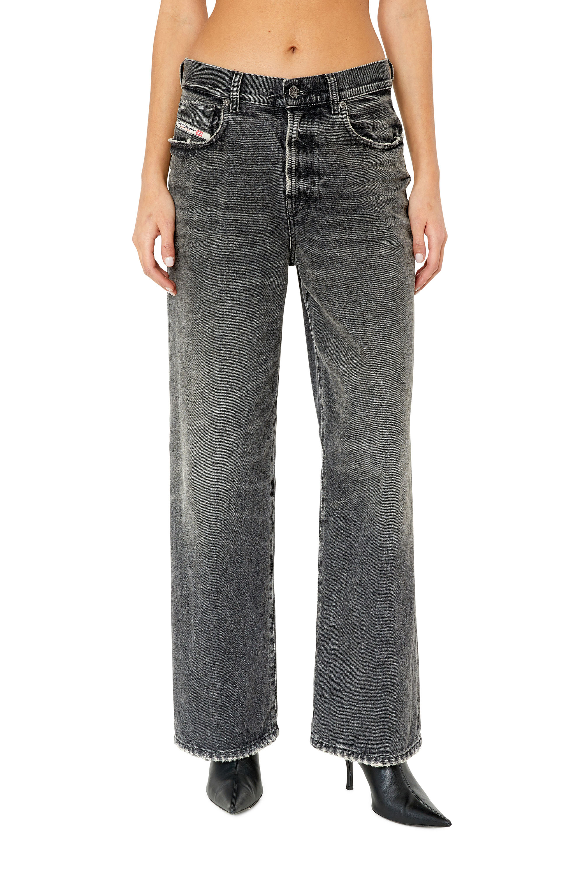 Diesel - Bootcut and Flare Jeans 2000 Widee 007K8, Nero/Grigio scuro - Image 1