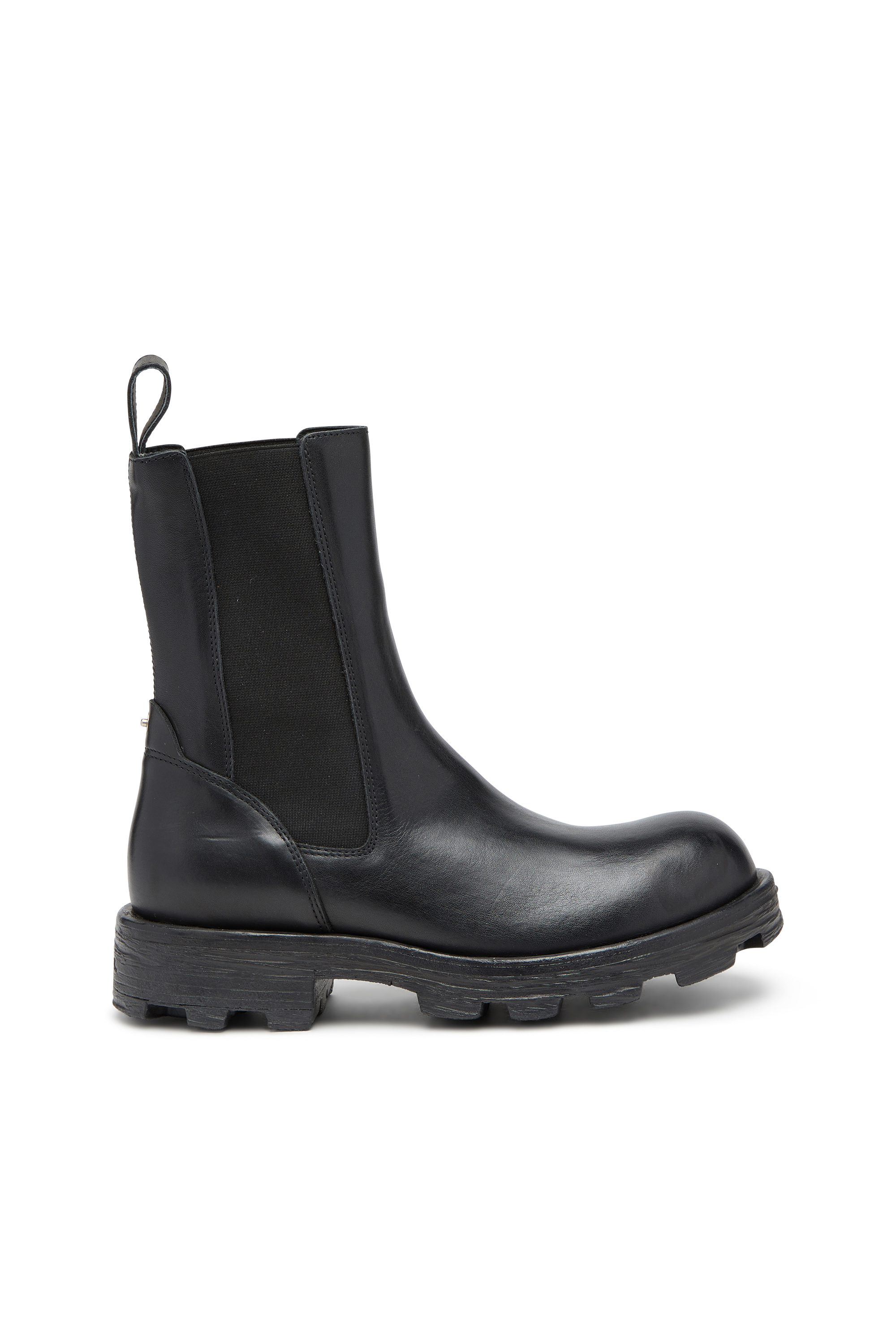 Diesel - D-HAMMER CH W, D-Hammer-Boots en cuir à semelle crantée Femme in Noir - 1