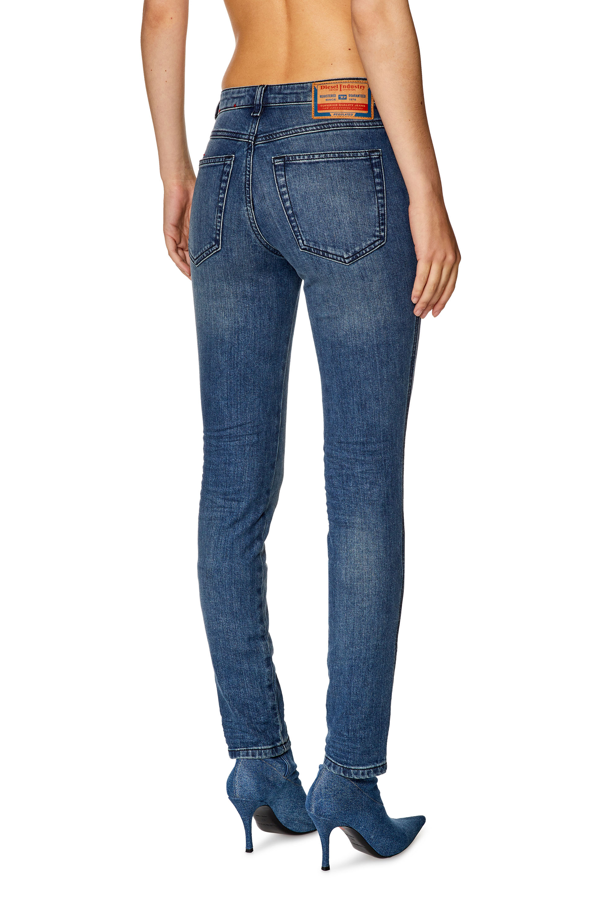 Diesel - 2015 Babhila 0LICM Skinny Jeans, Bleu moyen - Image 2