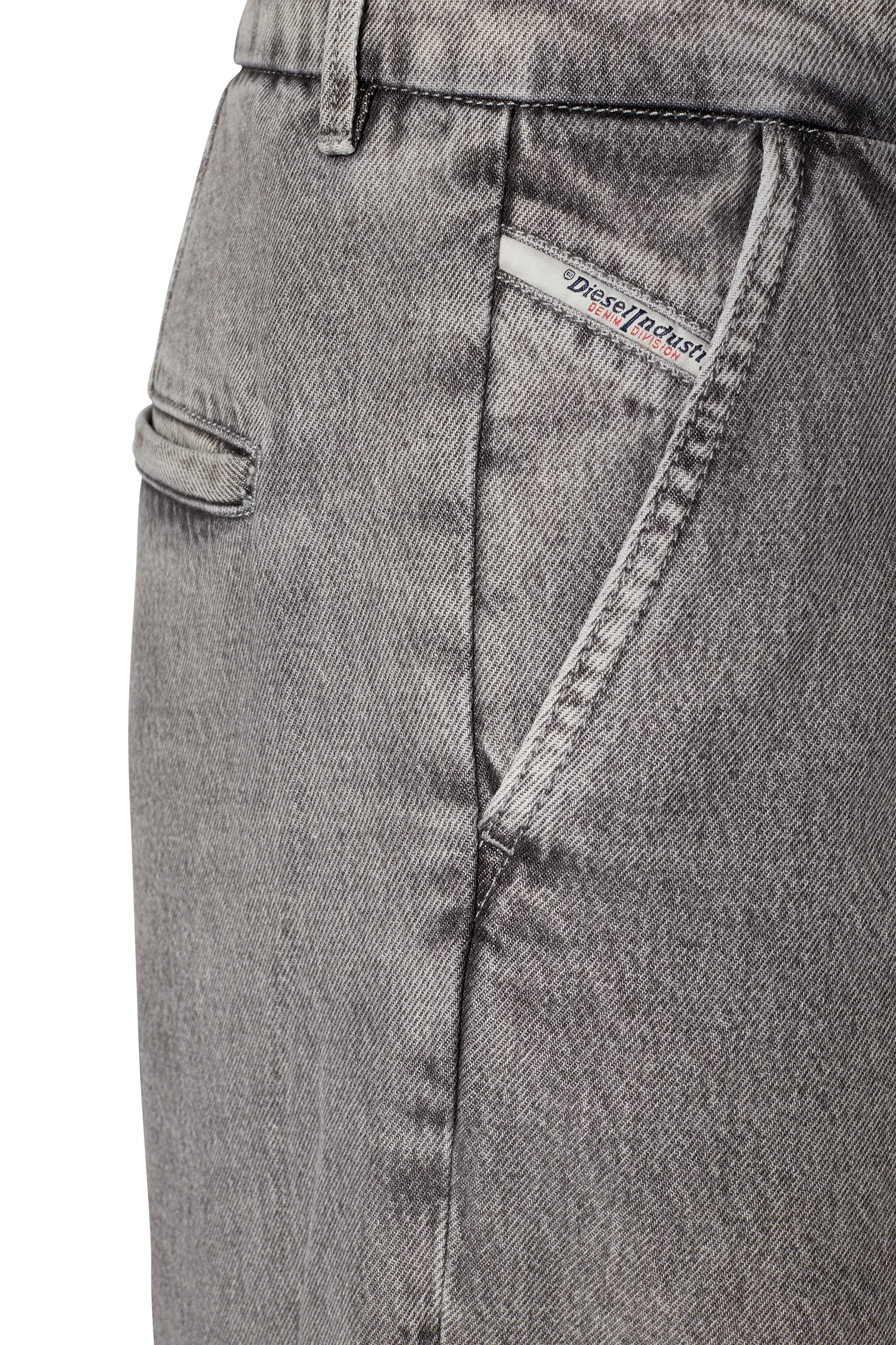 Diesel - D-Chino-Work 0IEAA Straight Jeans, Grigio Chiaro - Image 3