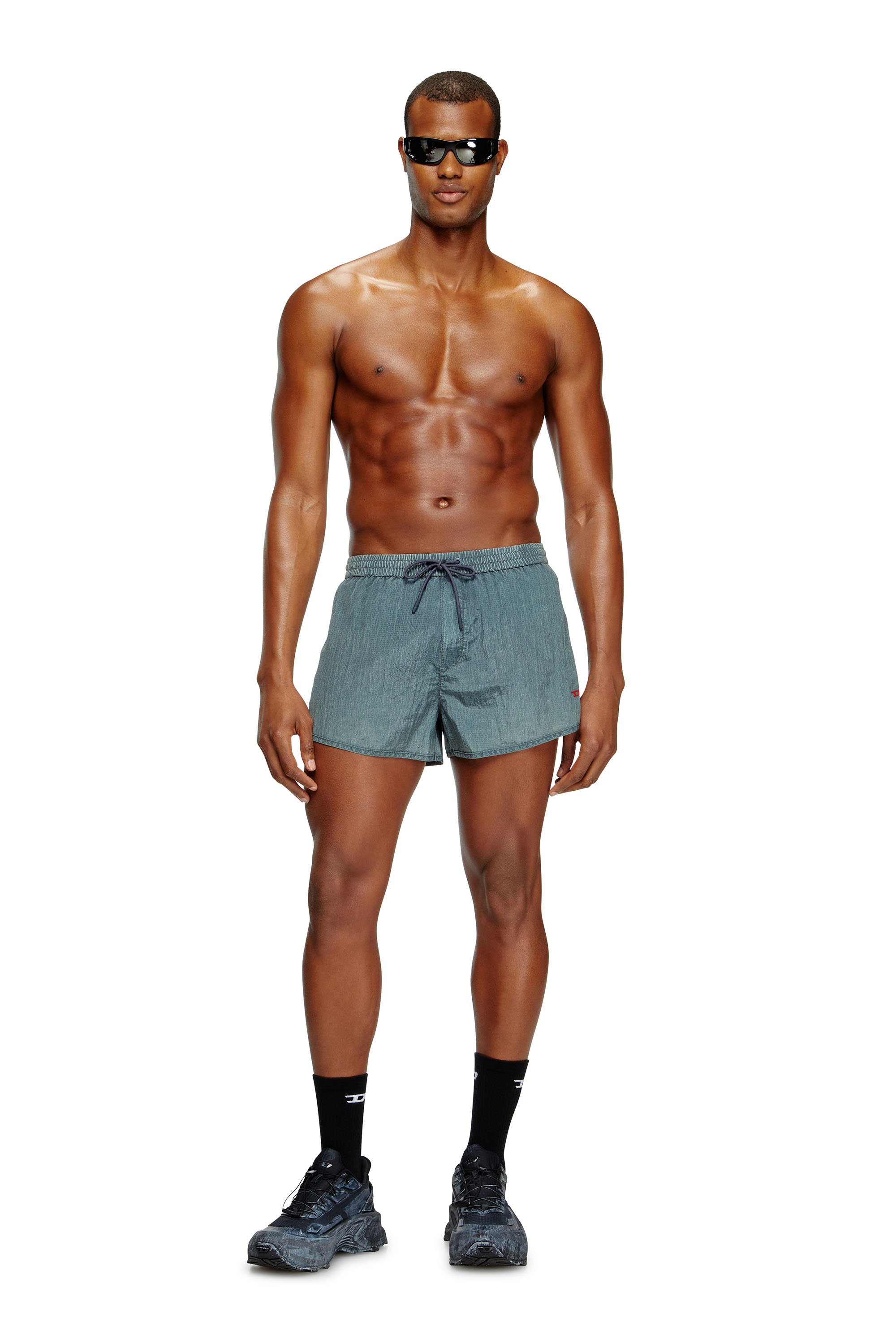 Diesel - OLIVER-30-D-POP, Short de bain en tissu indéchirable traité Homme in Gris - 1