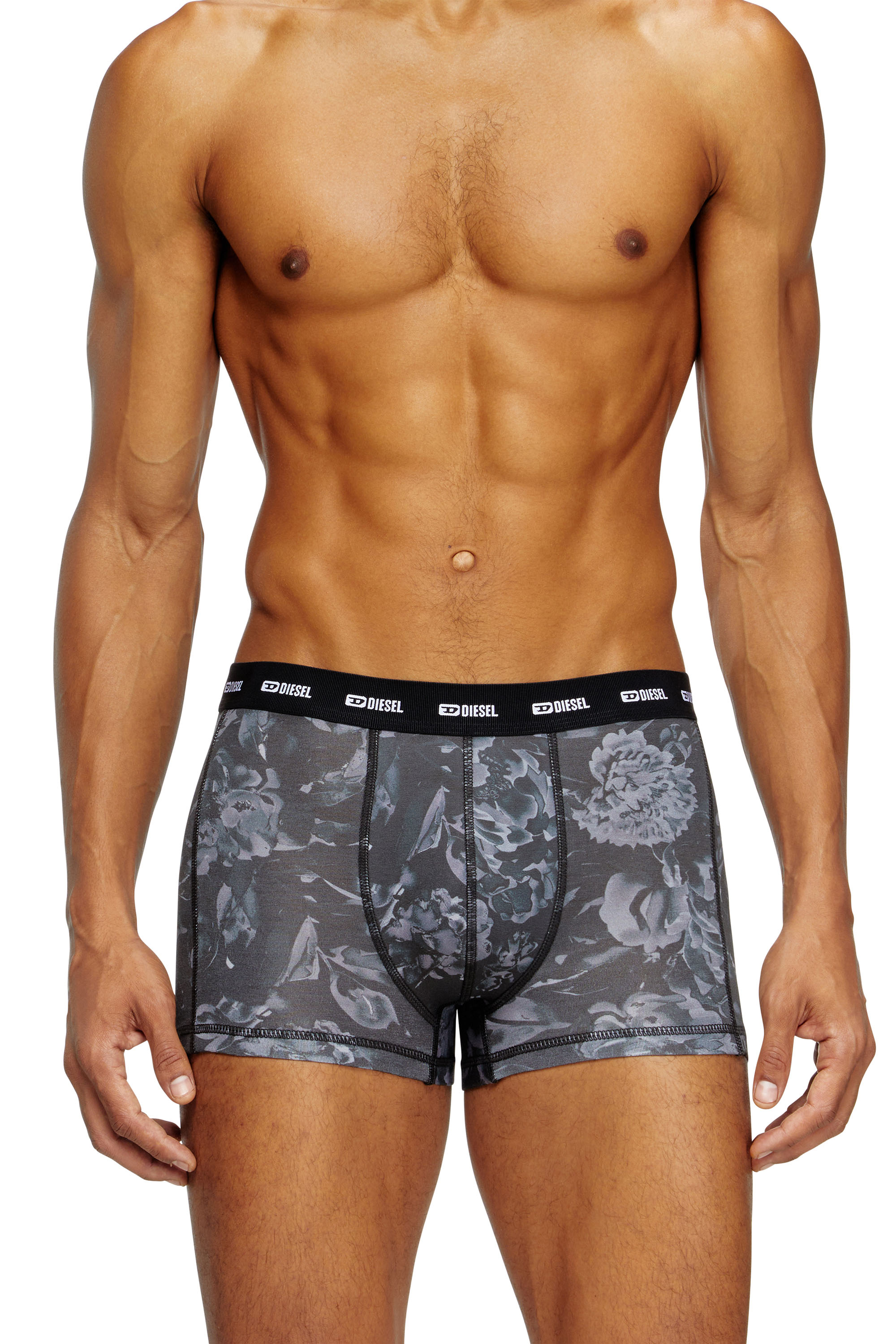 Diesel - DAMIEN-UTLT, Boxer avec imprimé à fleurs Homme in Gris - 1