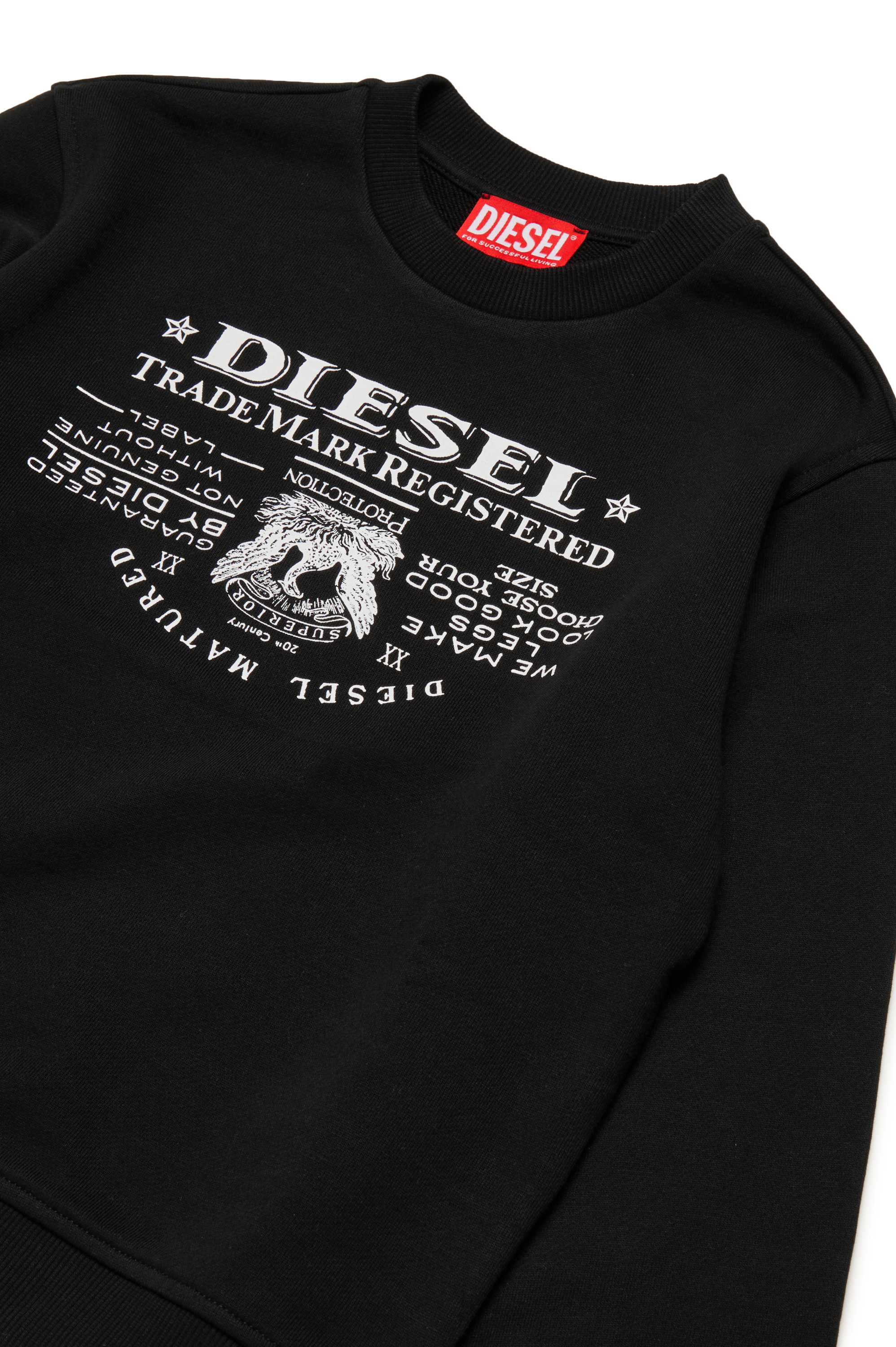 Diesel - SGINNL2 OVER, Sweat-shirt avec imprimé jacron Homme in Noir - 3