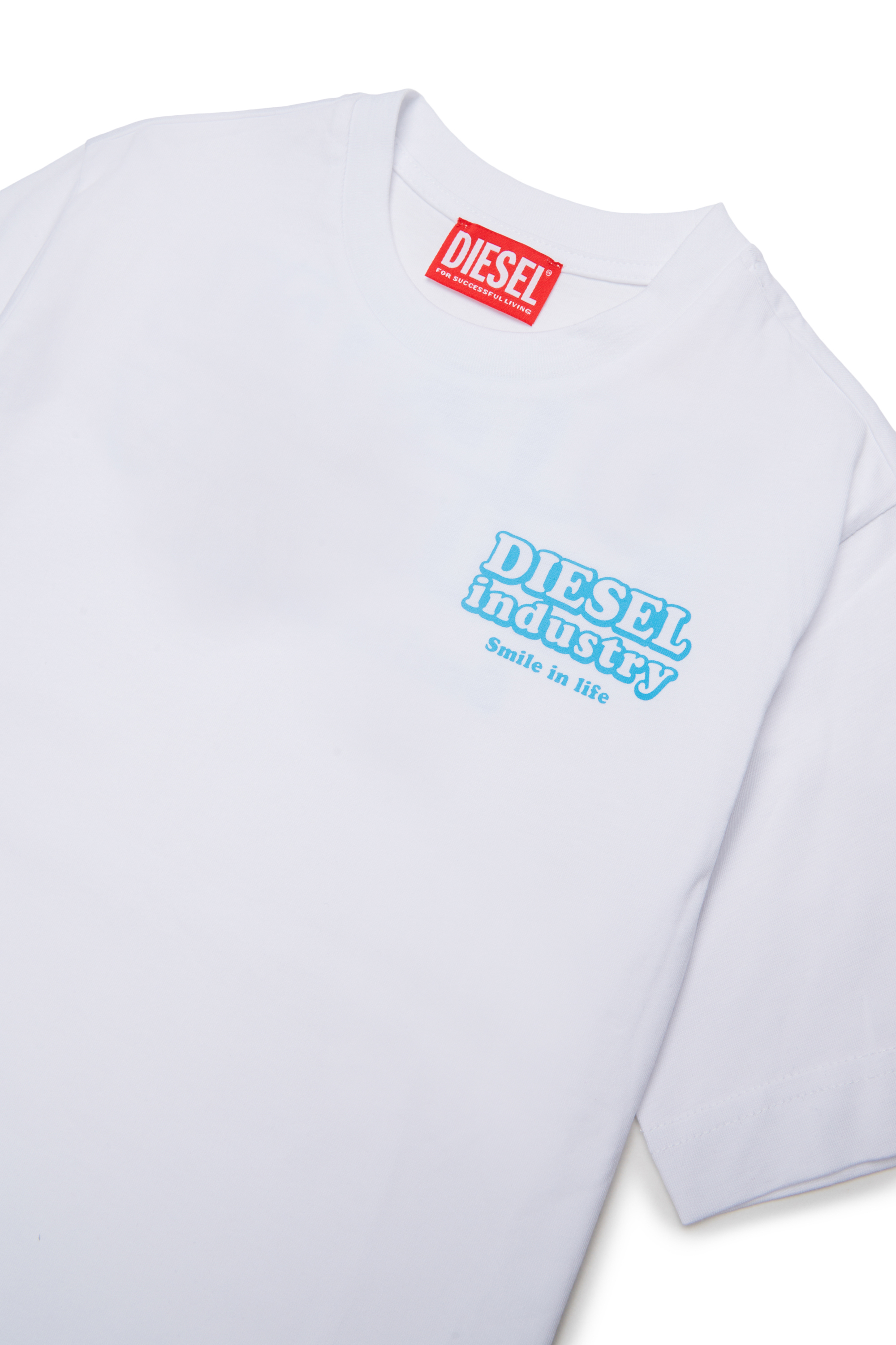 Diesel - TLODIM OVER, T-shirt con stampa Diesel Industry Uomo in Bianco - 3