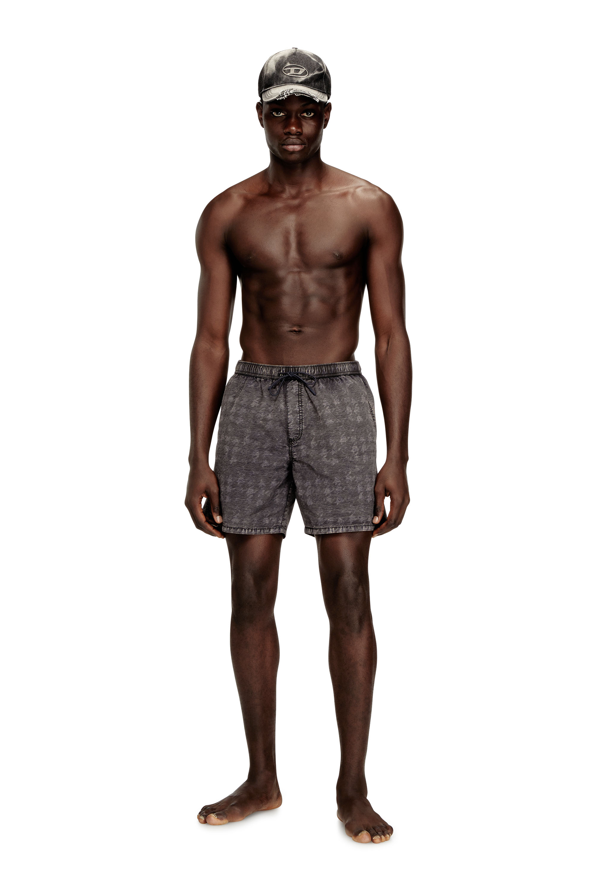 Diesel - CONOR-43-DNM, Shorts da bagno con motivo pied-de-poule sfumato Uomo in ToBeDefined - 1