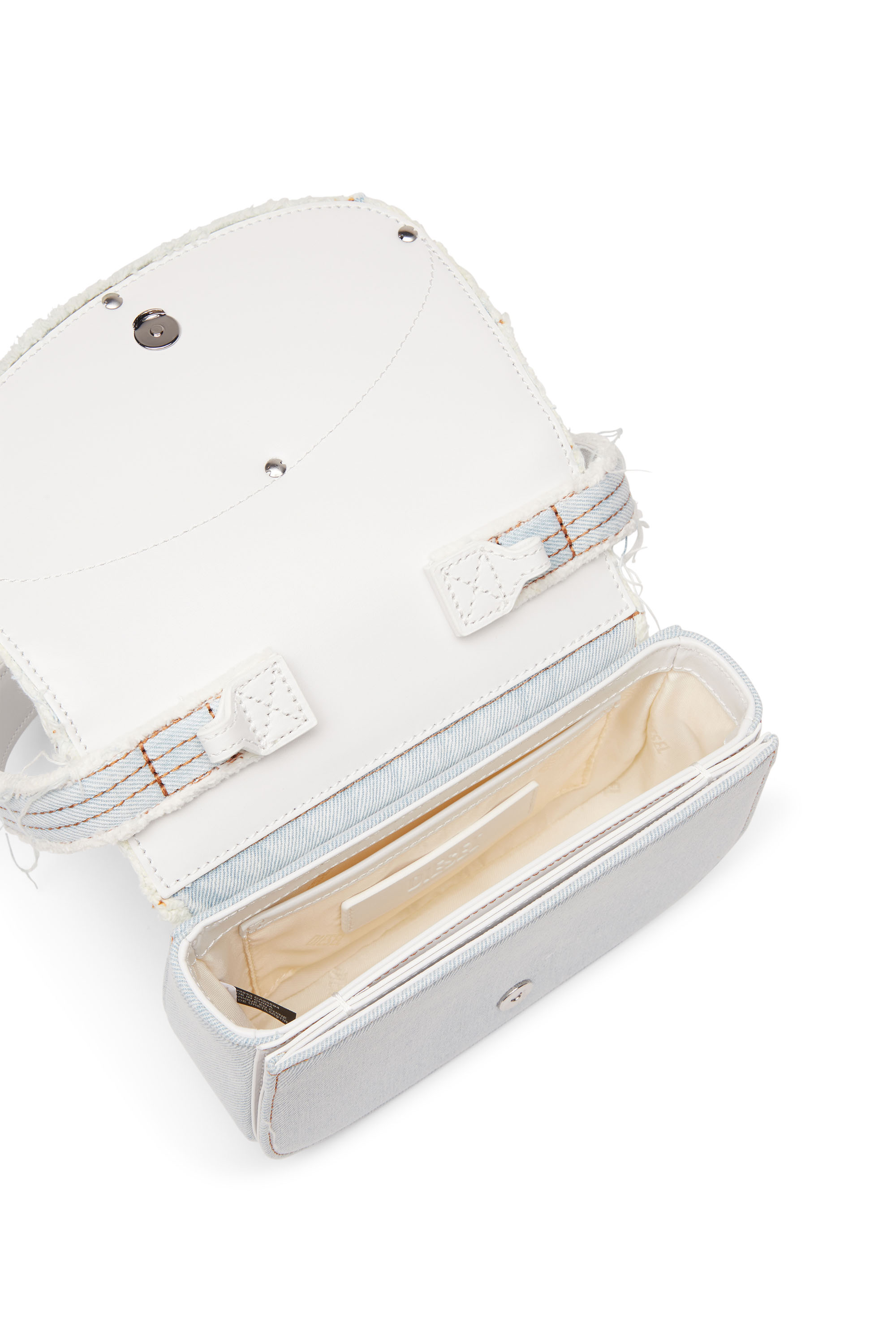 Diesel - 1DR, Woman's 1DR-Iconic shoulder bag in denim and leather in Azure - 3