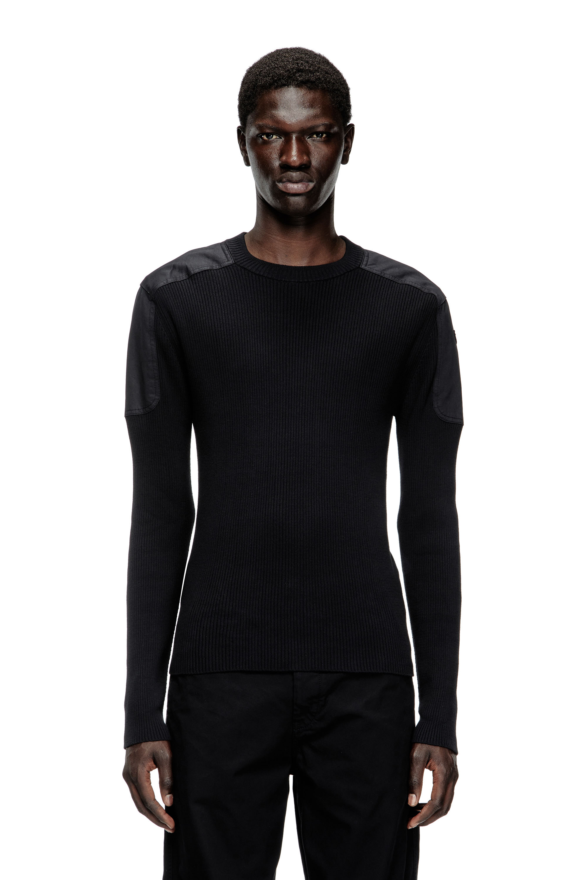 Diesel - K-MARTIN, Pull côtelé avec empiècements aux épaules Homme in ToBeDefined - 1