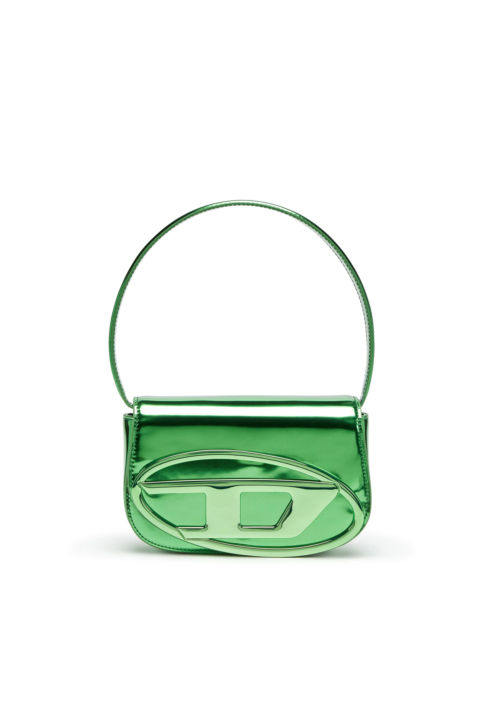 Diesel - 1DR, 1DR-Sac iconique à bandoulière en cuir effet miroir Femme in Vert - 1