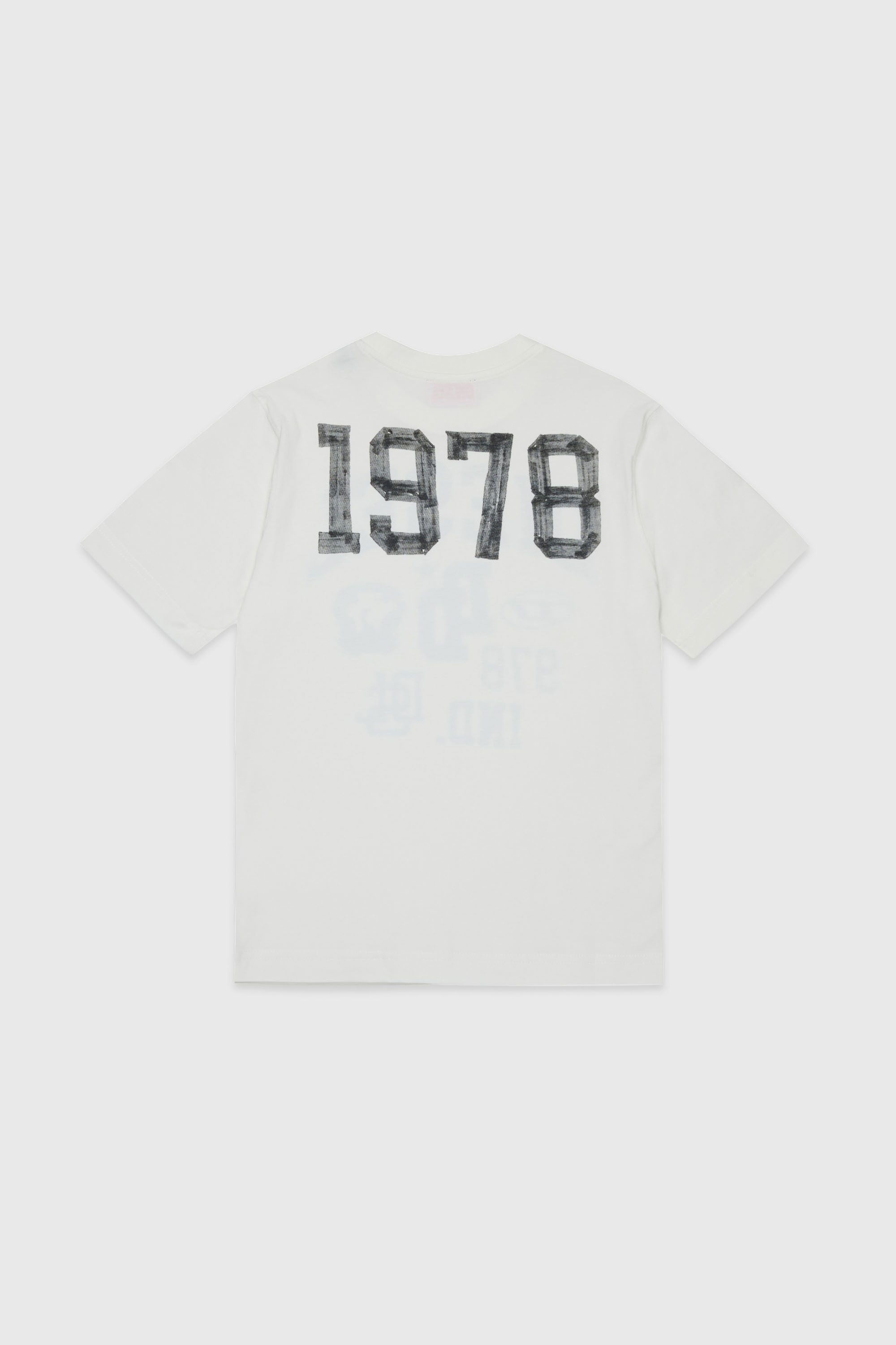 Diesel - TBAND OVER, T-shirt in cotone con grafica stile college Uomo in Bianco - 2