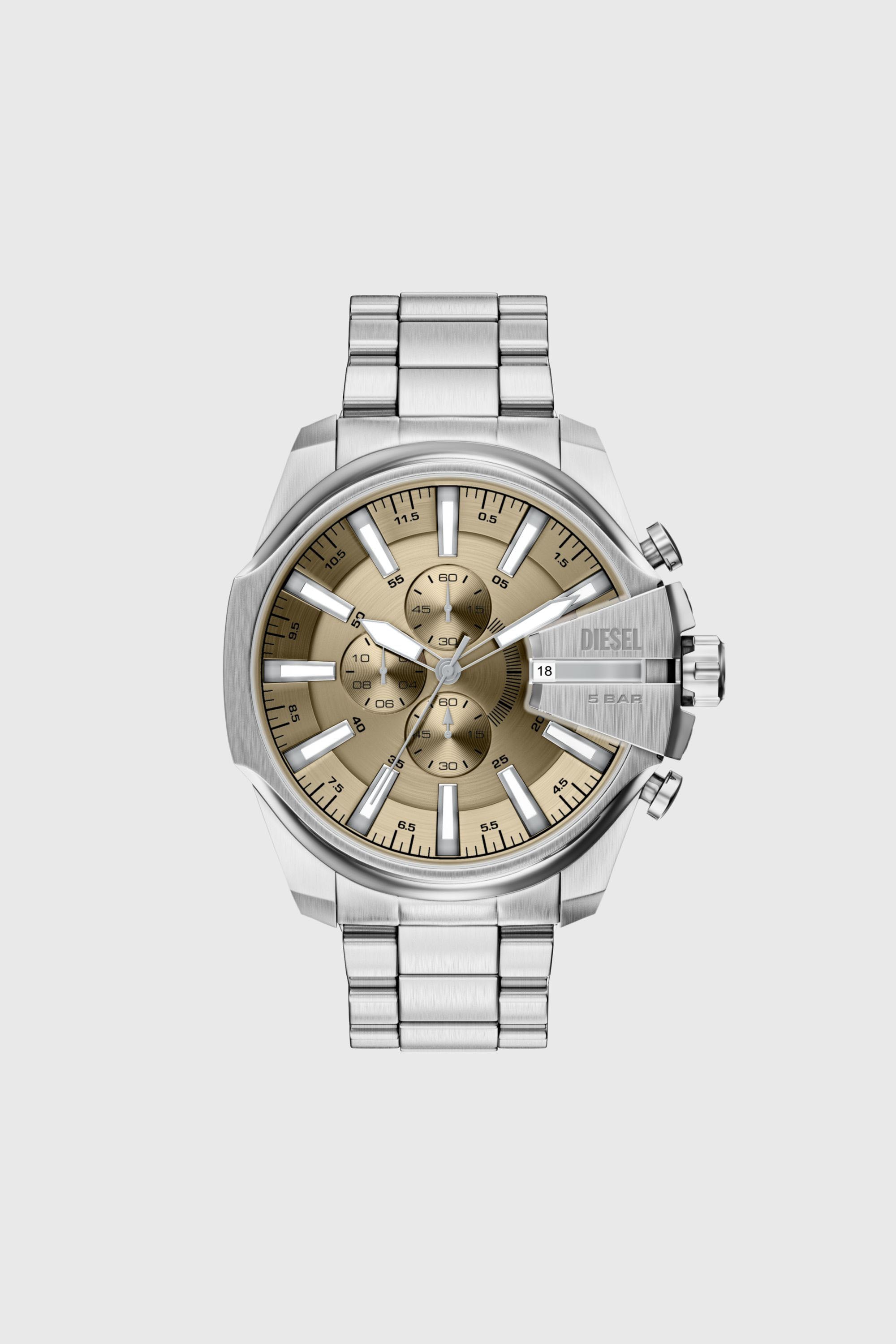 Diesel - DZ4702 WATCH, Orologio Mega Chief Slim in acciaio inossidabile Uomo in Argento - 1