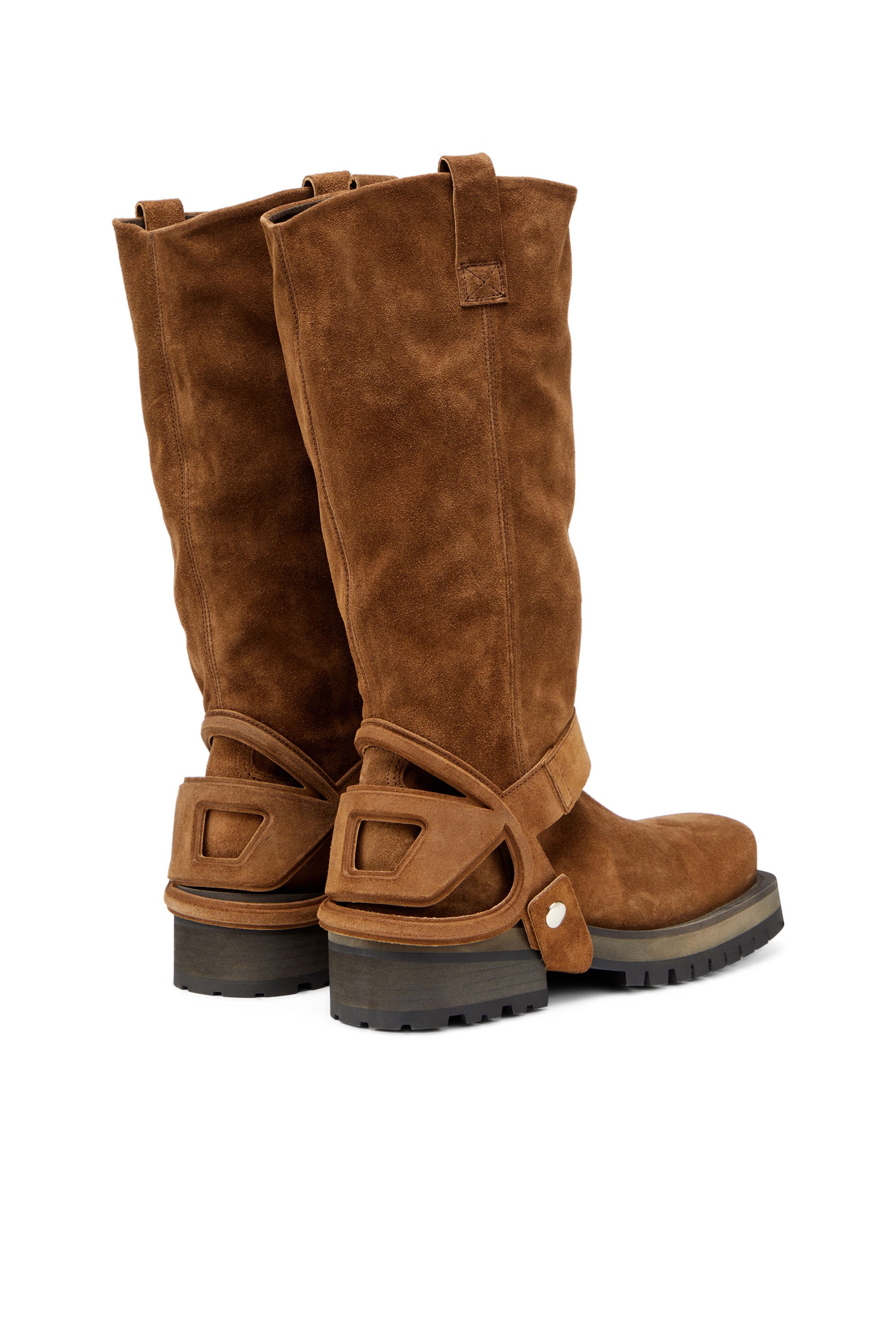 Diesel - D-TEXAN 2IN1 CH, D-Texan-Bottes biker texanes hautes et basses Femme in Marron - 3