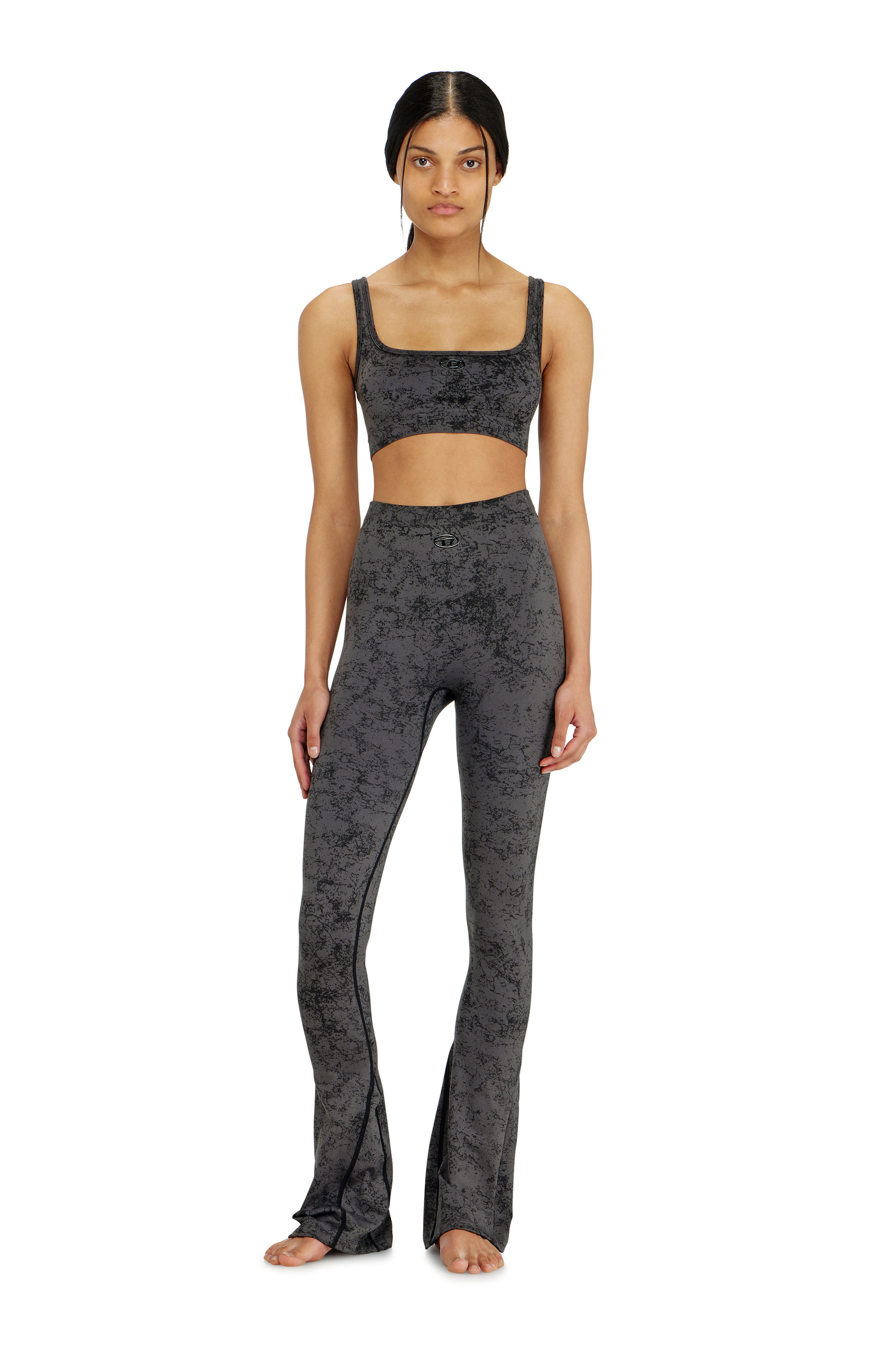 Diesel - HELLA-UTLT, Damen Sport-BH mit Utility-Print in Dunkelgrau - 3