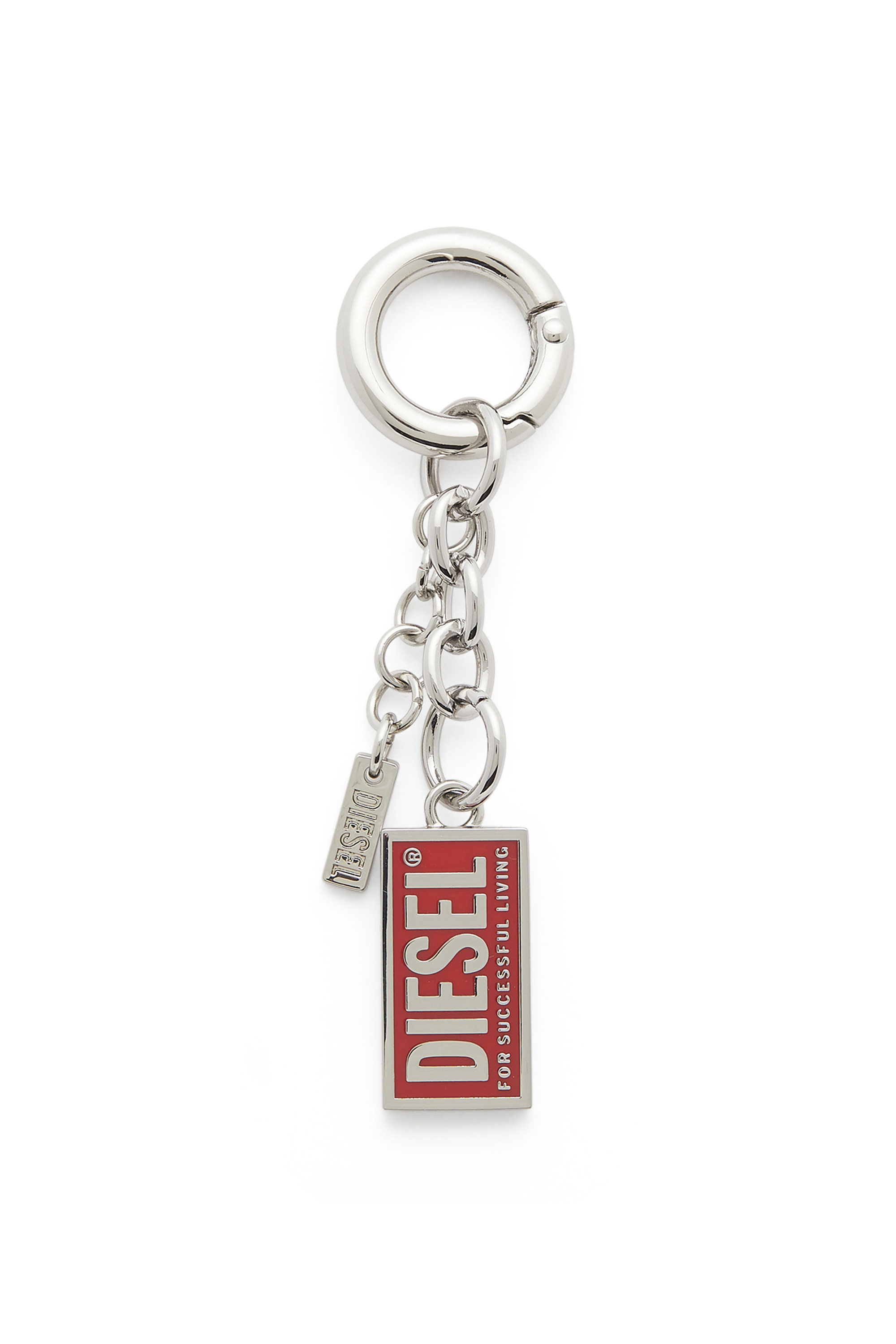 Diesel - CHARM-BISCOTTO, Damen Metallschl&uuml;sselanh&auml;nger mit logo Biscotto Charm in Silber - 1