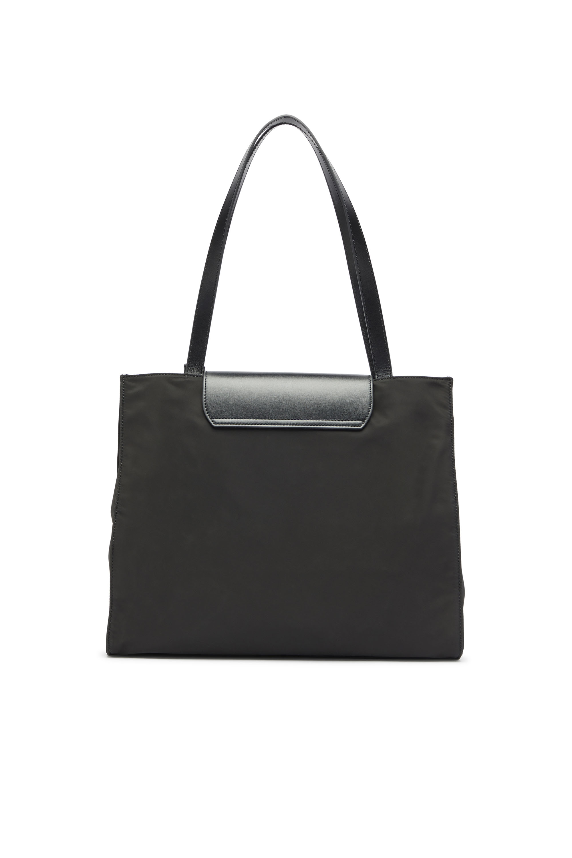 Diesel - 1DR TOTE E/W, Unisex 1DR - Einkaufstasche aus nylon mit lederklappe in Schwarz - 2