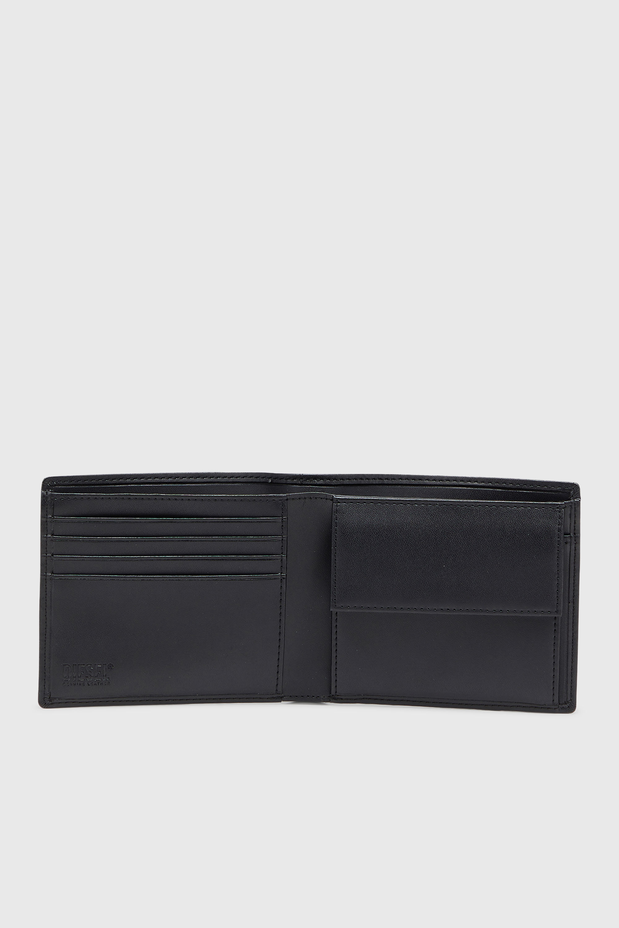 Diesel - BI FOLD COIN S, Portefeuille bi-fold en cuir avec porte-monnaie Homme in Noir - 3