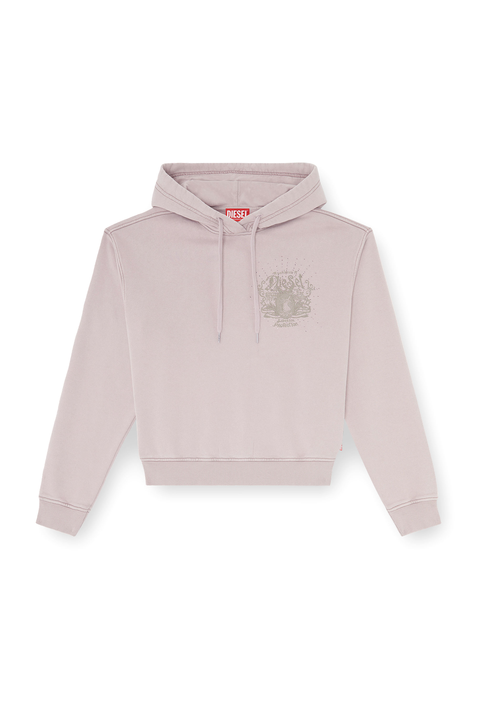 Diesel - F-PHOENY, Felpa con cappuccio con stampe e applicazioni di strass Donna in ToBeDefined - 3