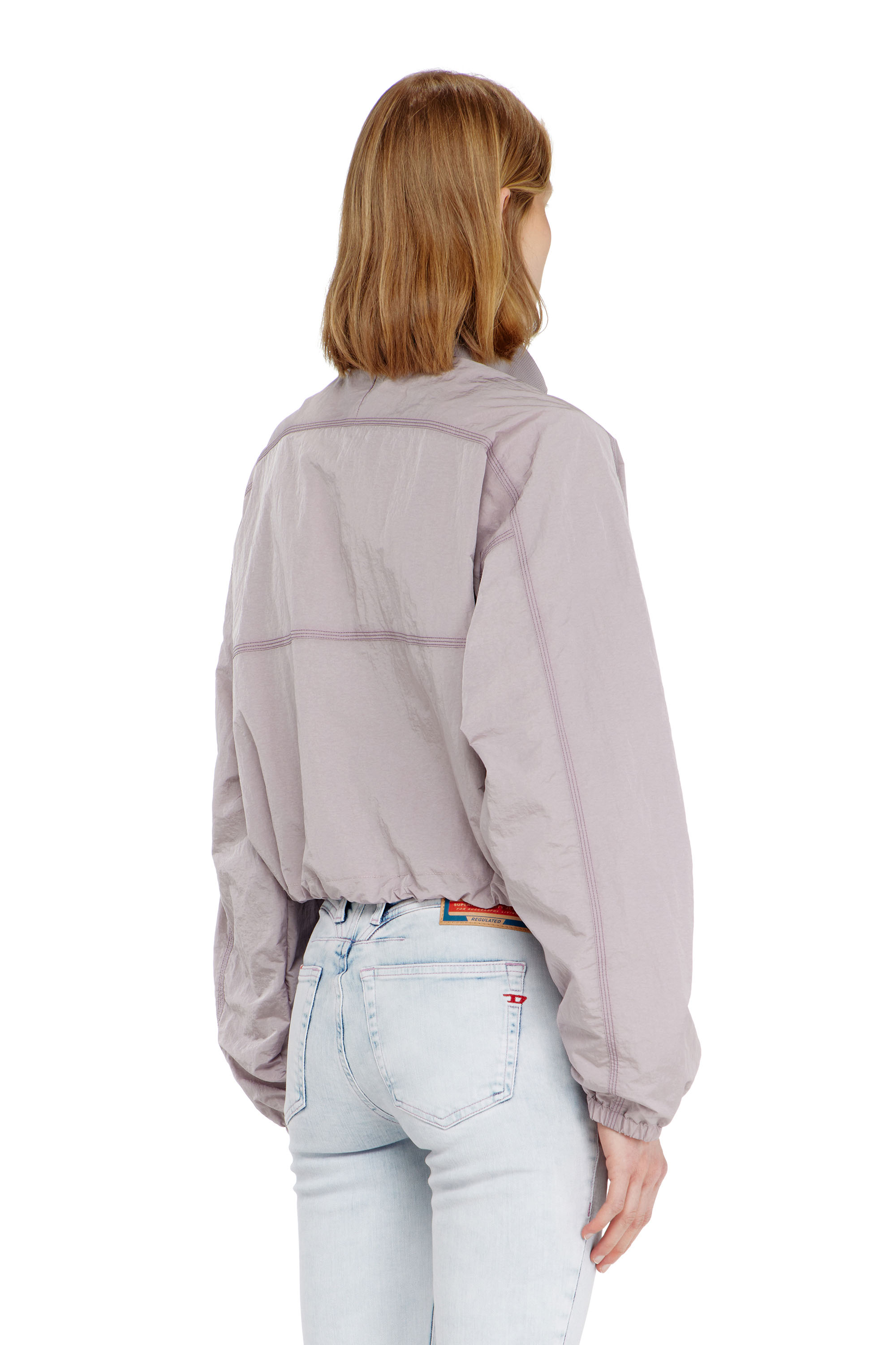 Diesel - G-ANOCK, Veste en nylon relaxed &agrave; col montant Femme in ToBeDefined - 4