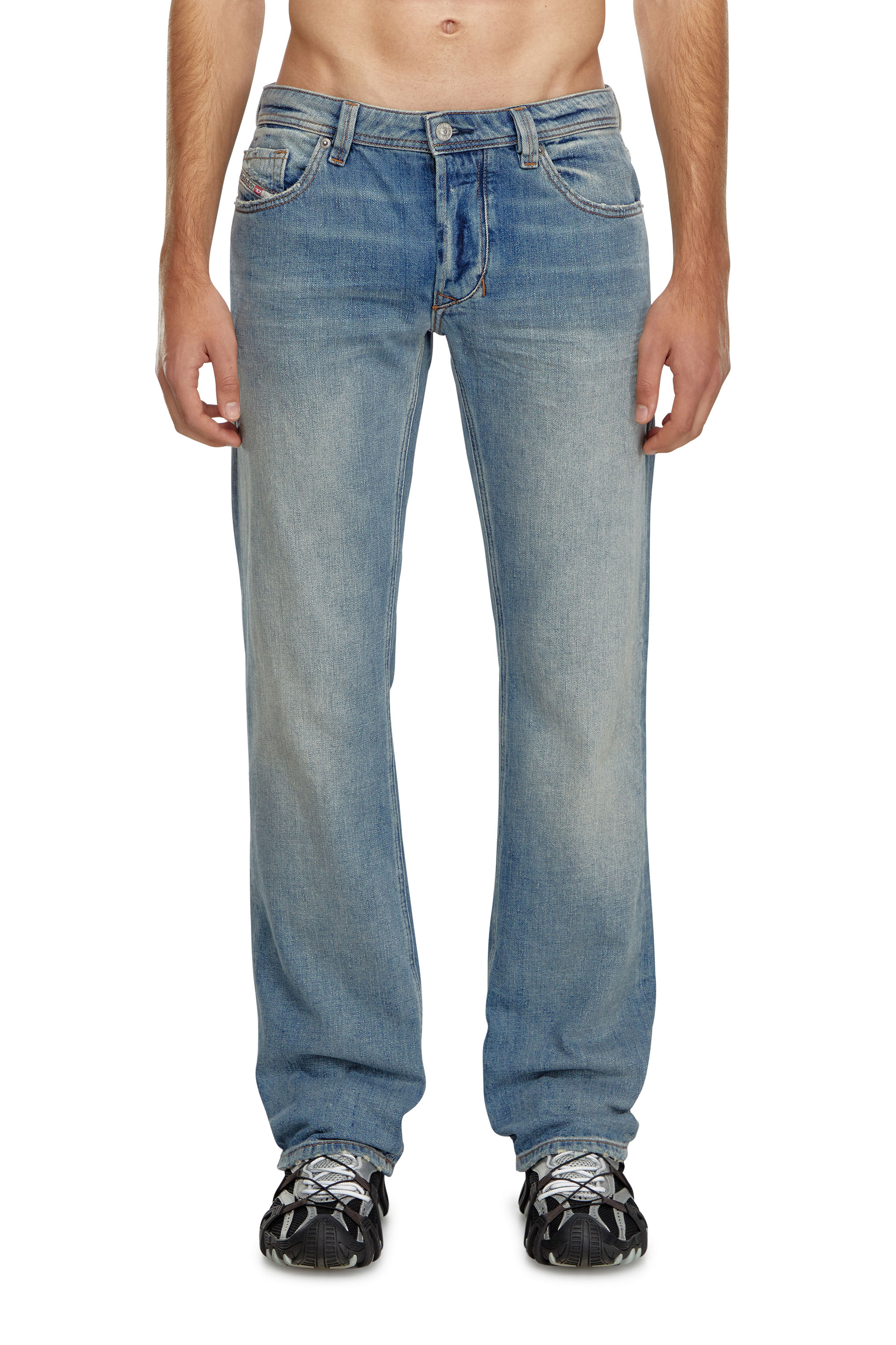 Diesel - Man's Straight Jeans 1985 Larkee 0GRDN, Light Blue - 2