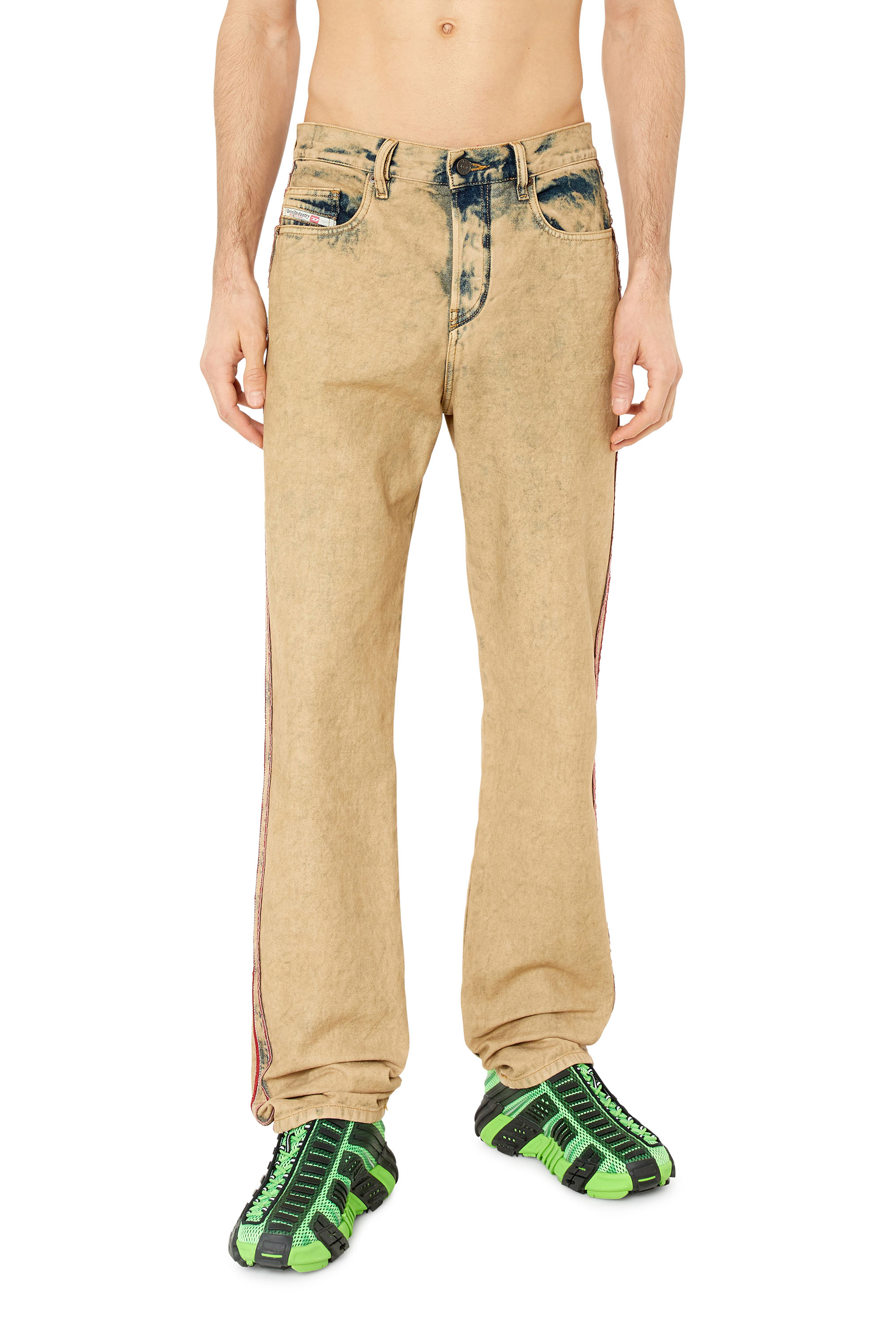 Diesel - 2020 D-Viker 09F22 Straight Jeans, Beige - Image 1