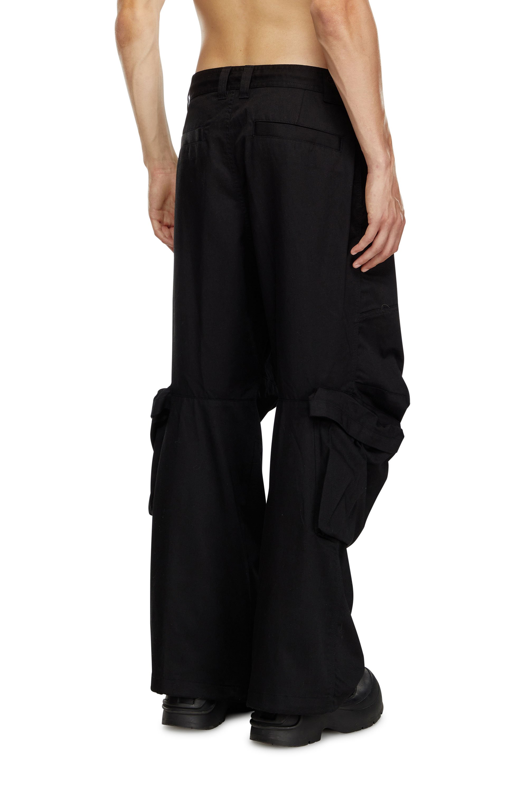 Diesel - P-ARNE-A, Man Cargo pants in technical cotton twill in Black - Image 3