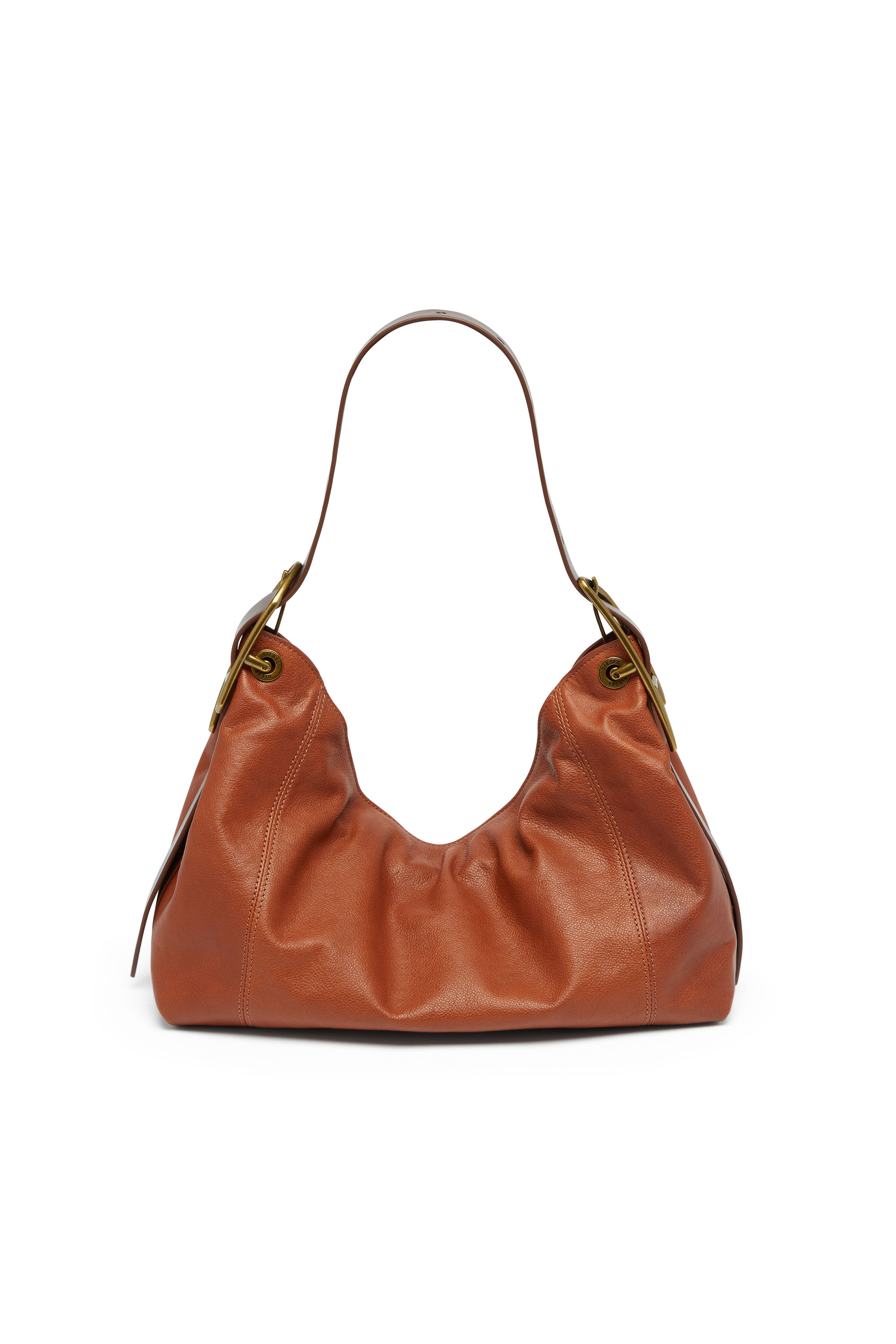 Diesel - D-LINE HOBO S, D-Line-Sac port&eacute; &eacute;paule en cuir Femme in Marron - 3