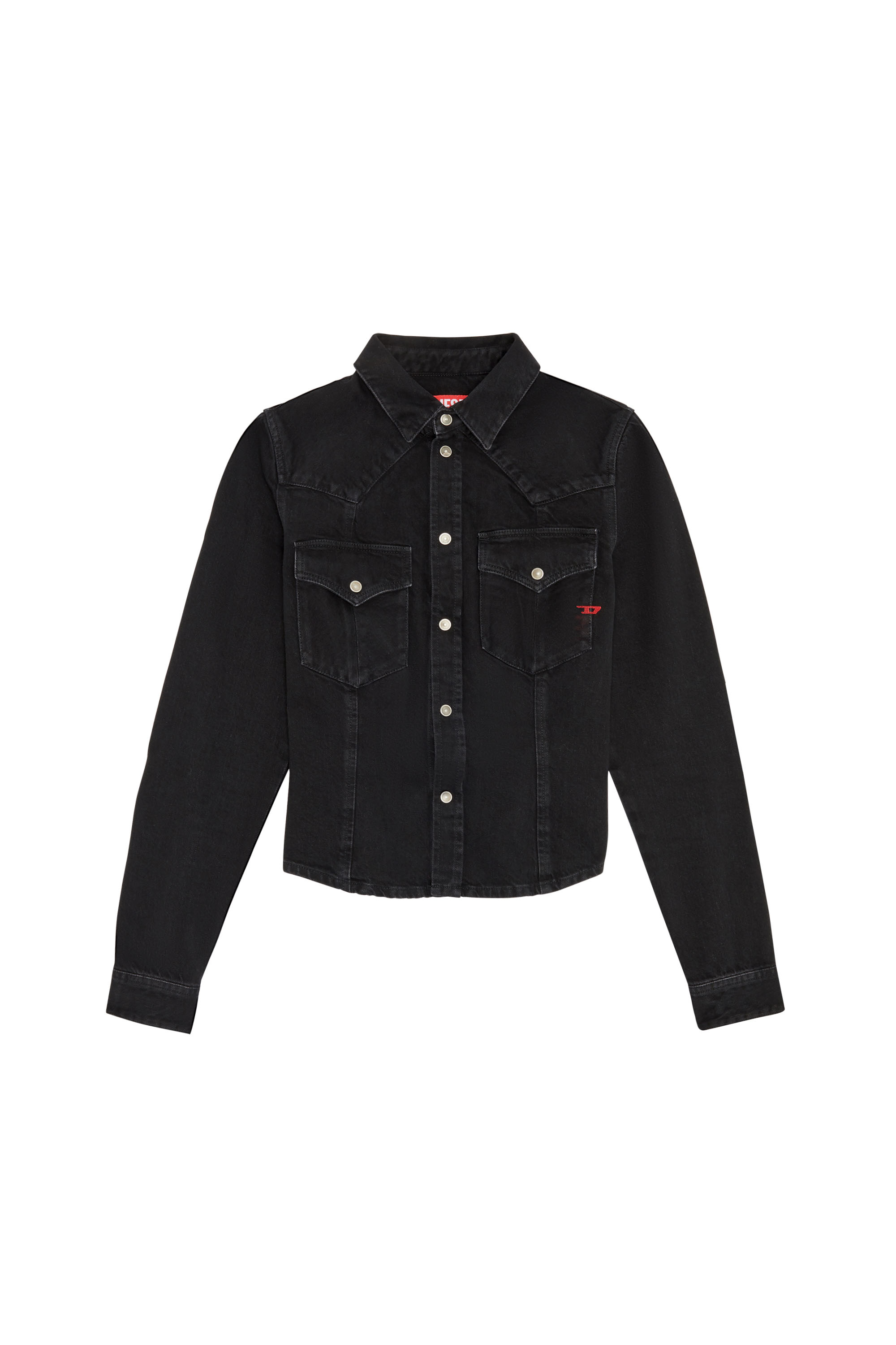 Diesel - DE-RIN WESTERN SHIRT, Noir/Gris foncé - Image 5