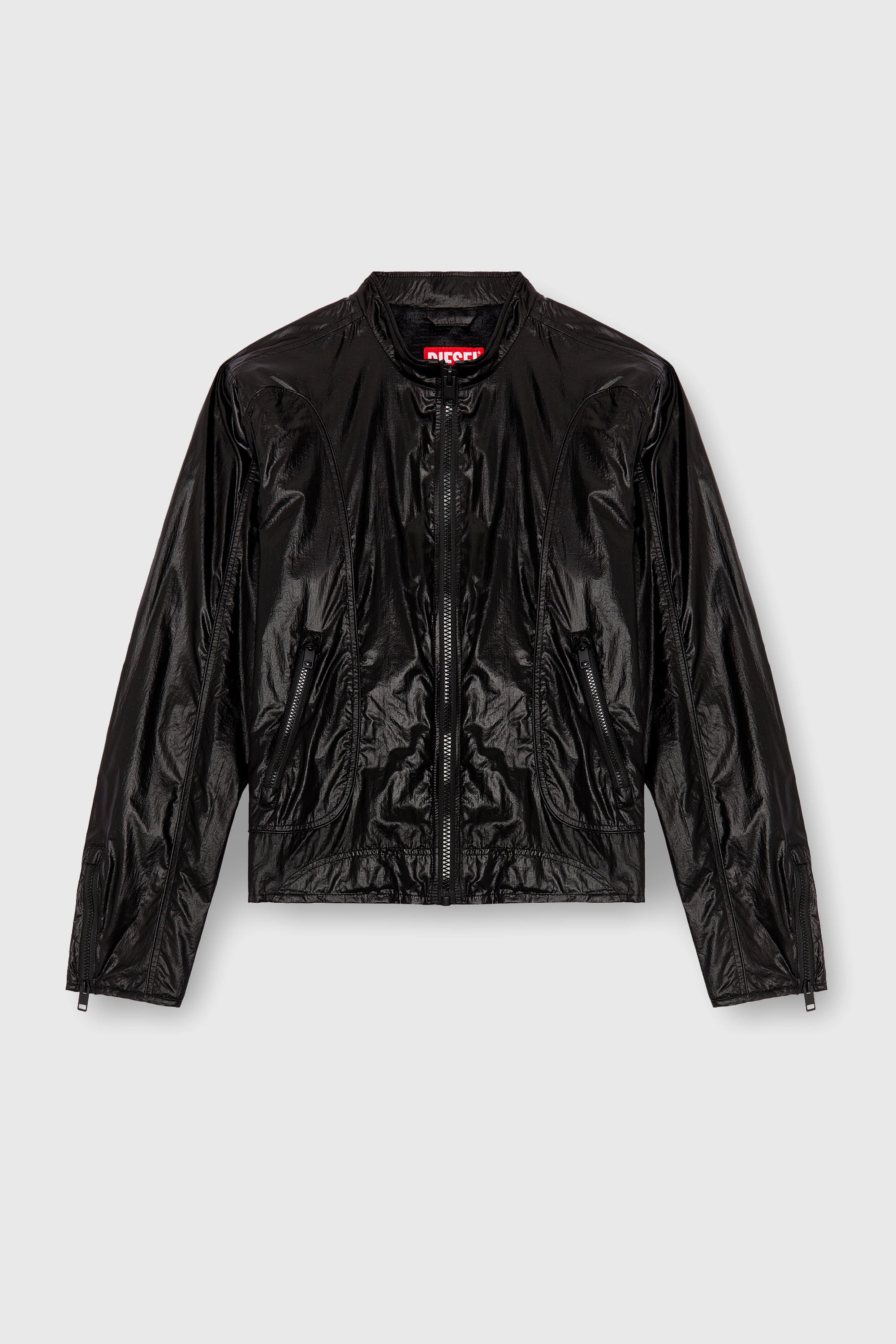 Diesel - J-CLAYS, Giacca biker in ripstop lucido Uomo in Nero - 2