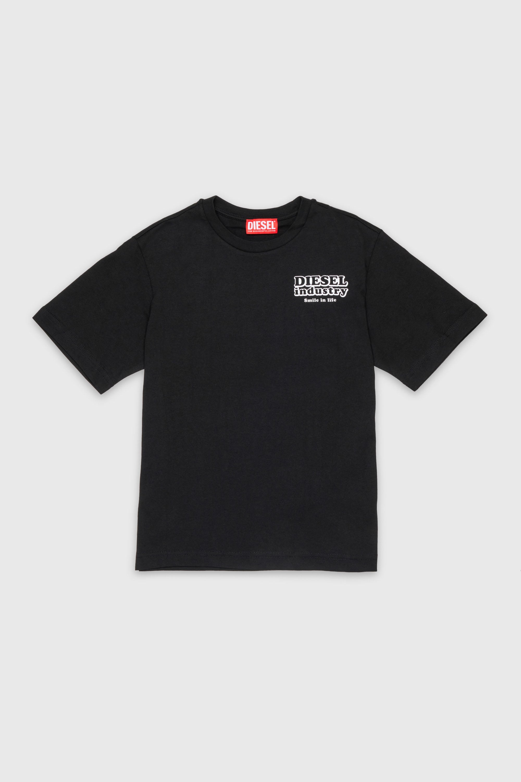 Diesel - TLODIM OVER, T-shirt avec imprim&eacute; Diesel Industry Homme in Noir - 1