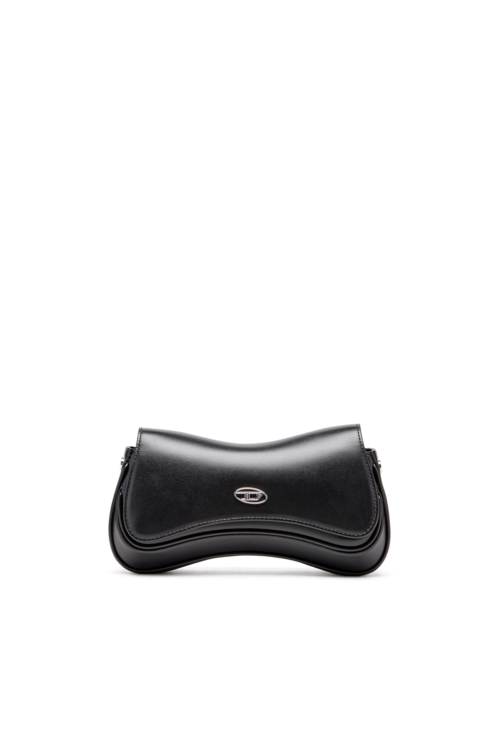 Diesel - PLAY CLUTCH, Play-Borsa a spalla in pelle semilucida Donna in Nero - 1
