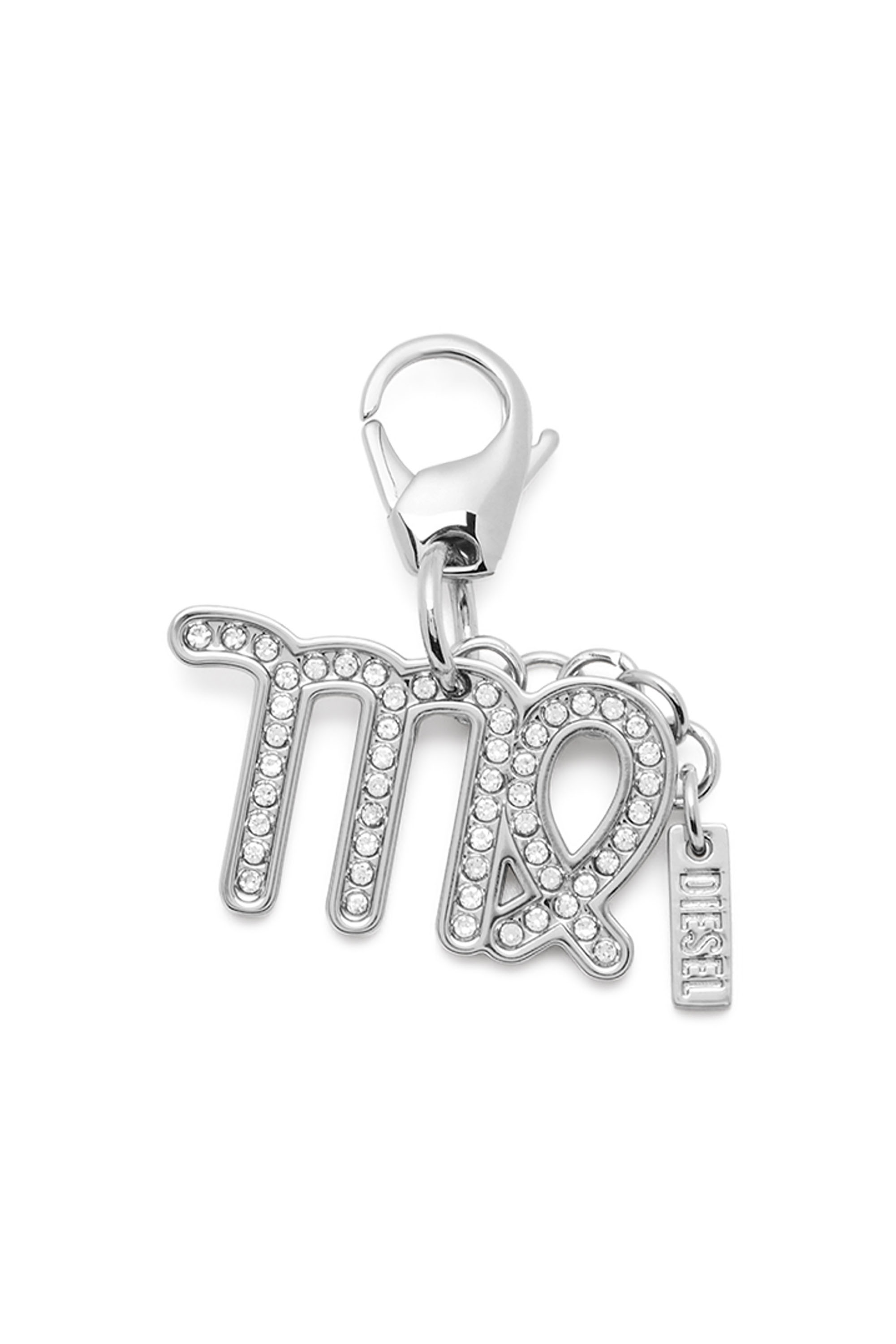 Diesel - CHARM VIRGO, Charm zodiaco Vergine in metallo con strass Unisex in Argento - 1