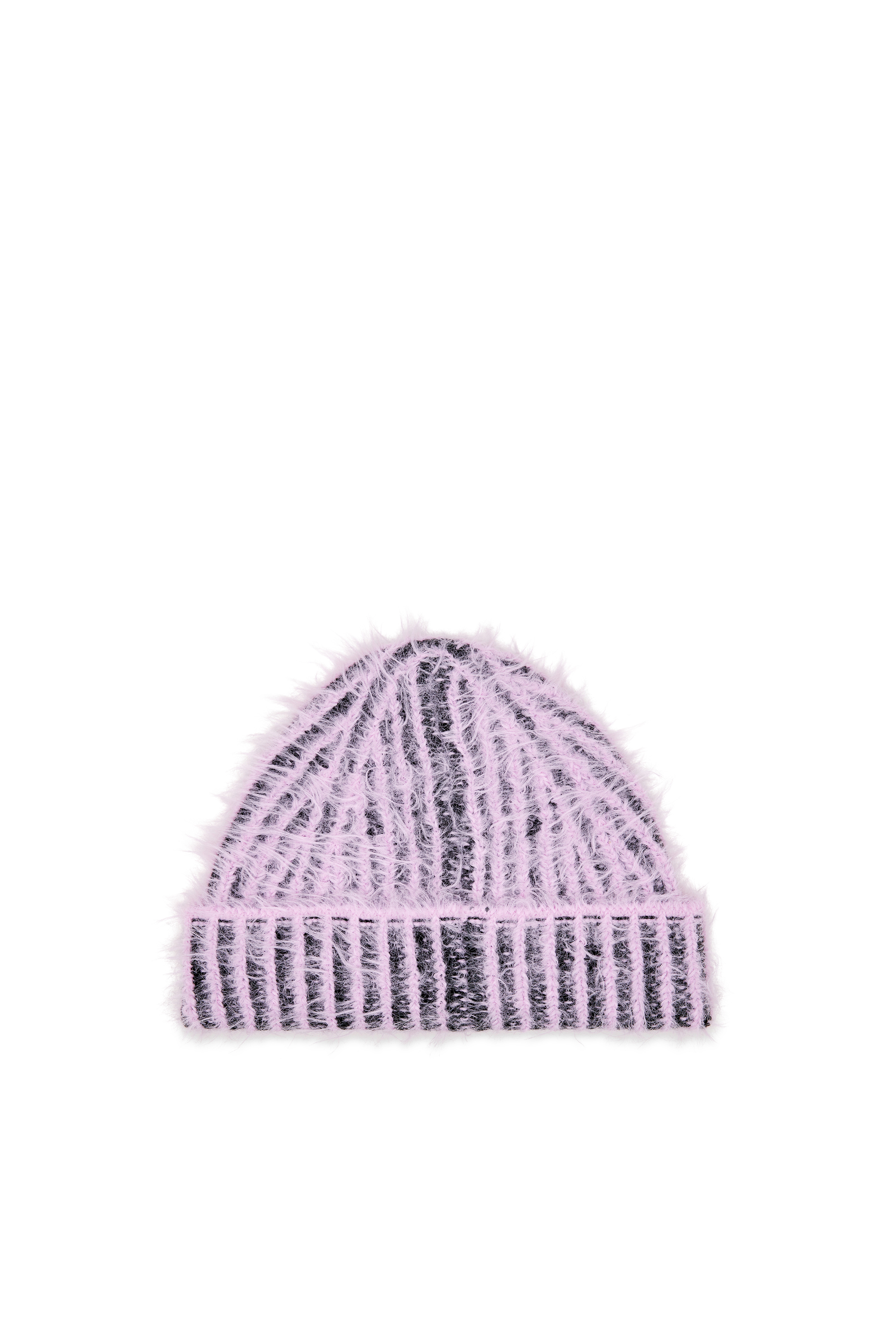 Diesel - K-FUR, Beanie in maglia vanisé Unisex in Viola - 2