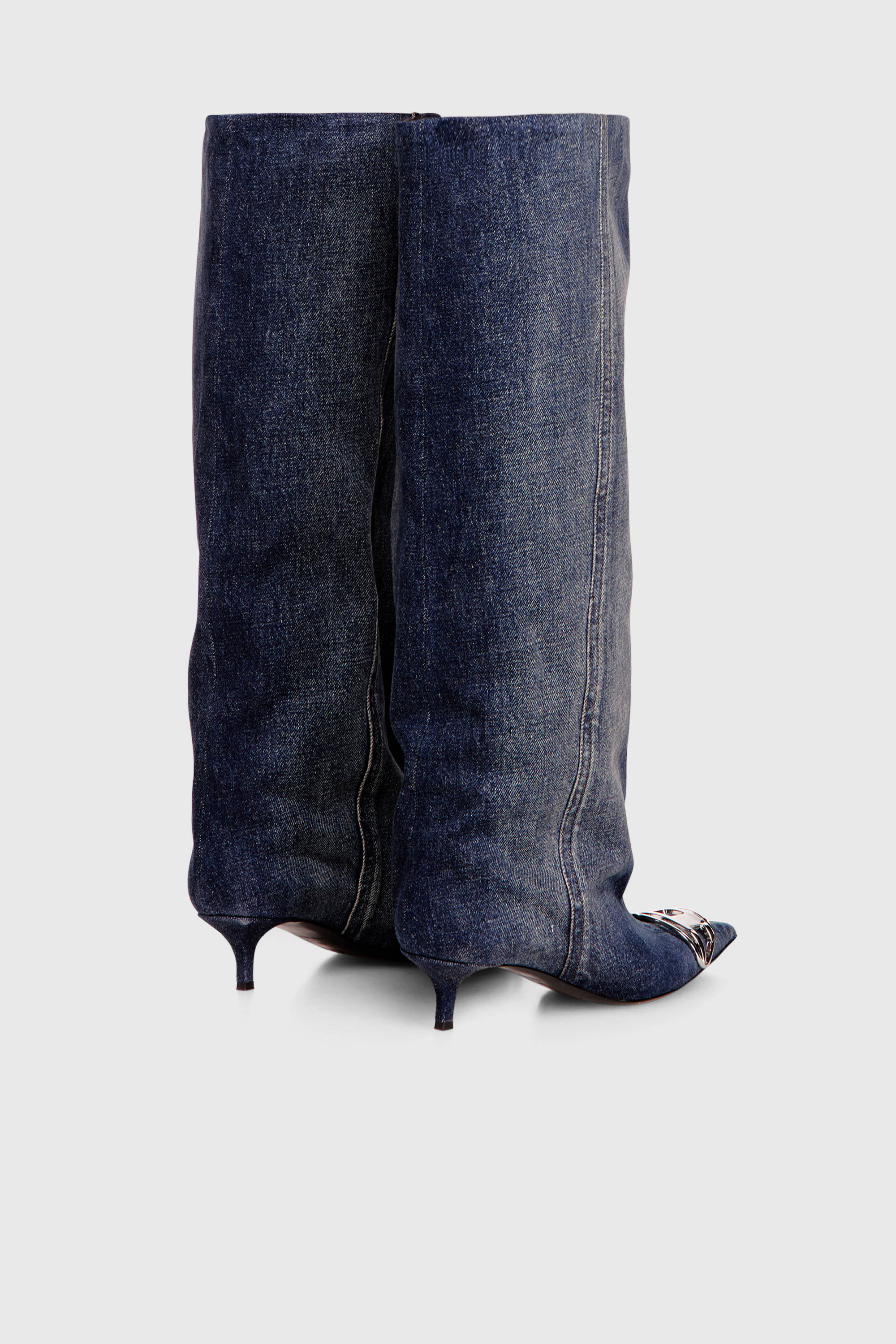 Diesel - D-VENUS KB SLOUCHY, Damen D-Venus-Slouchy kniehoher Stiefel in Denim in Dunkelblau - 3