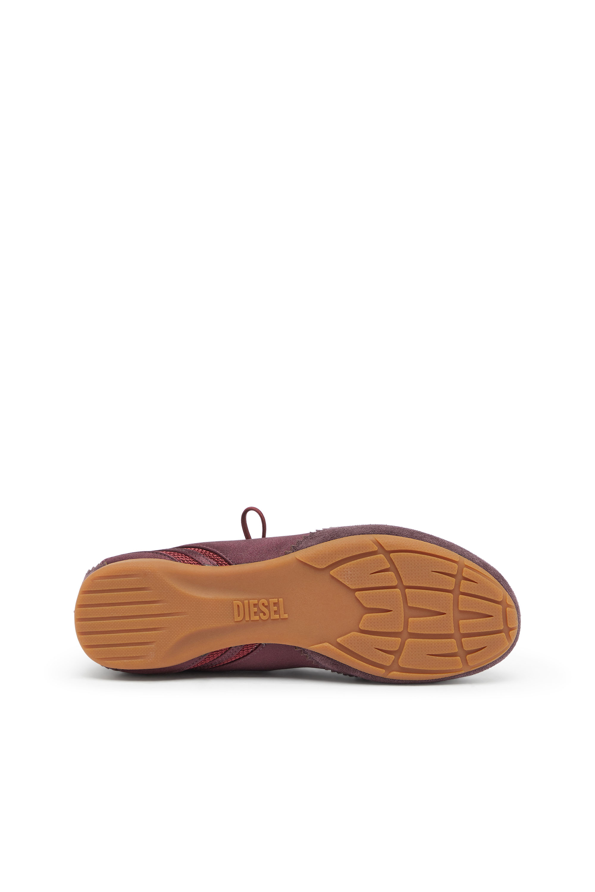 Diesel - D-MILE BALLERINA LACE UP II W, Damen D-Mile &ndash; Ballerinaschn&uuml;rschuhe aus Leder und Mesh in Burgunderrot - 4