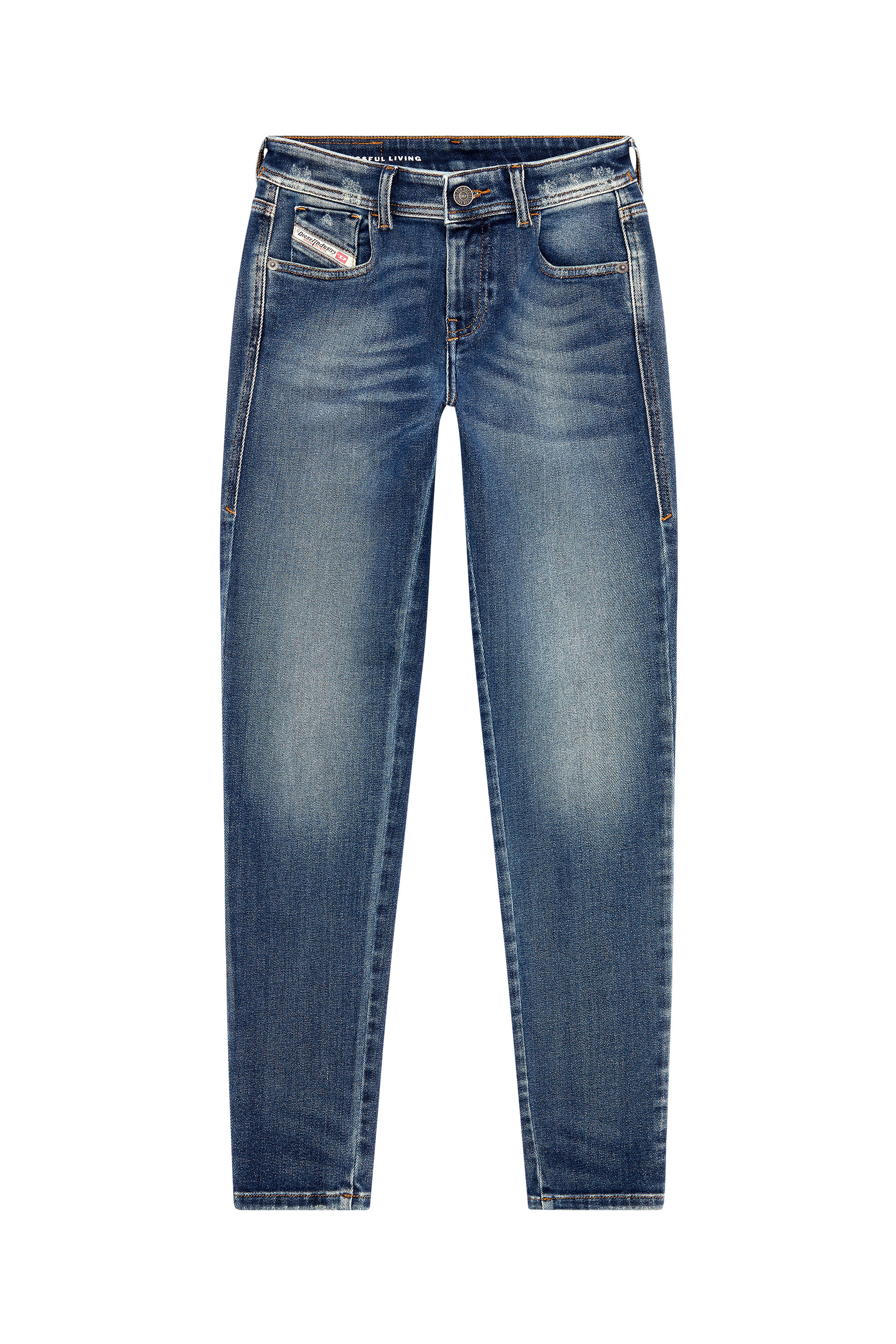 Diesel - Super skinny Jeans 2017 Slandy 09G13, Bleu Foncé - Image 5