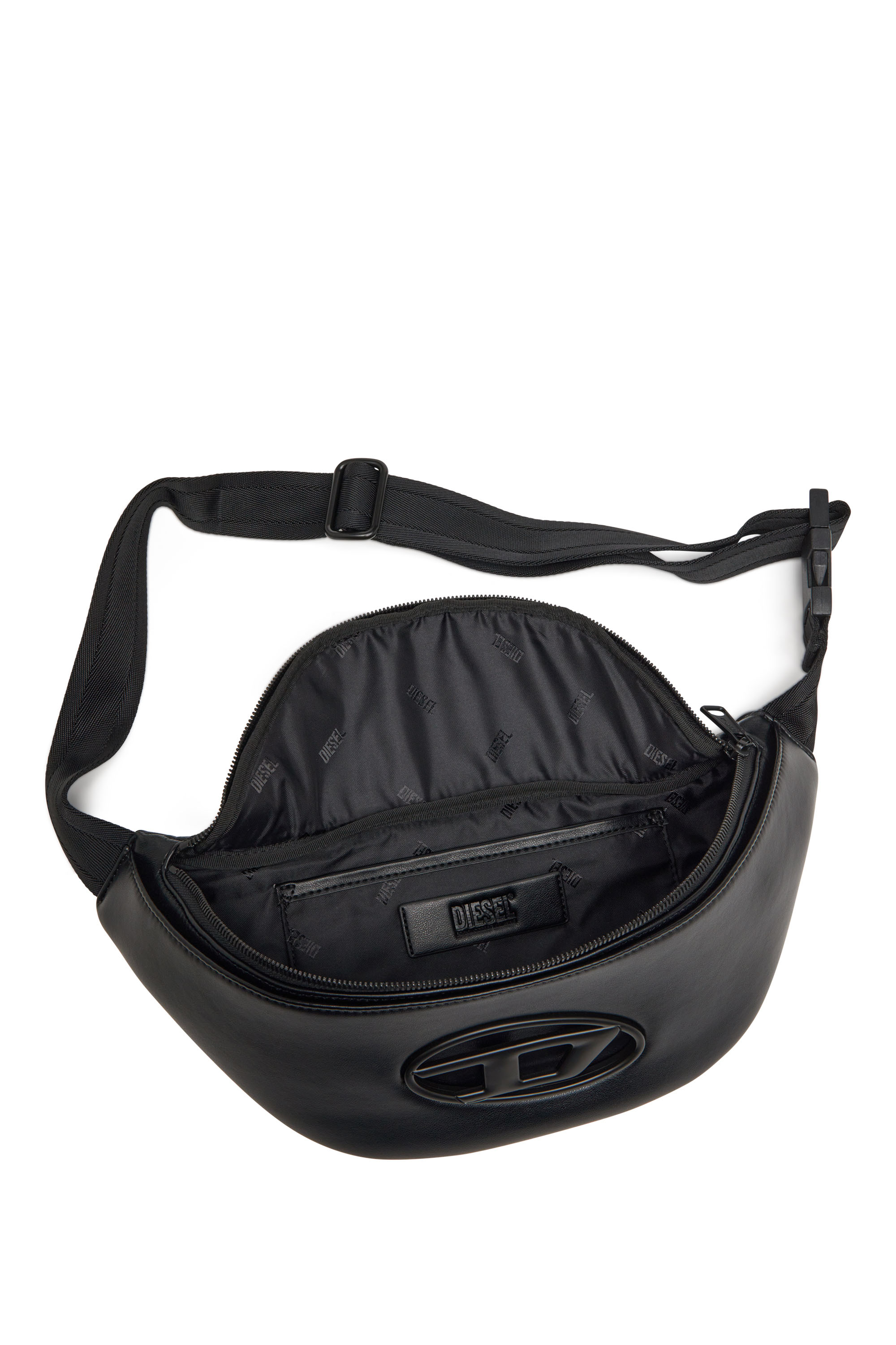 Diesel - HOLI-D BELT BAG M, Holi-D-Marsupio in PU e neoprene Uomo in Nero - 3